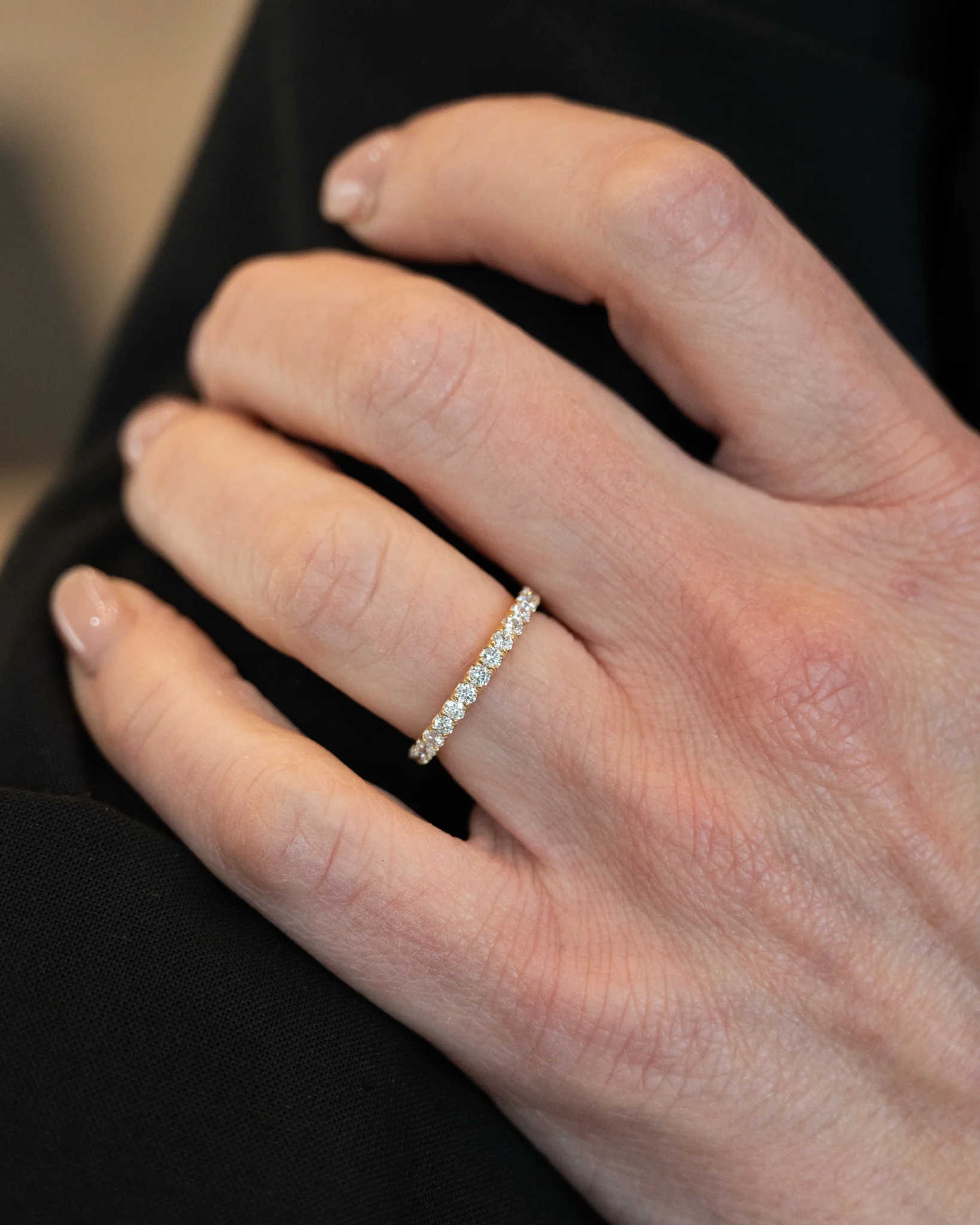 1 Carat Diamond Eternity Wedding Band in 14k - Image 8