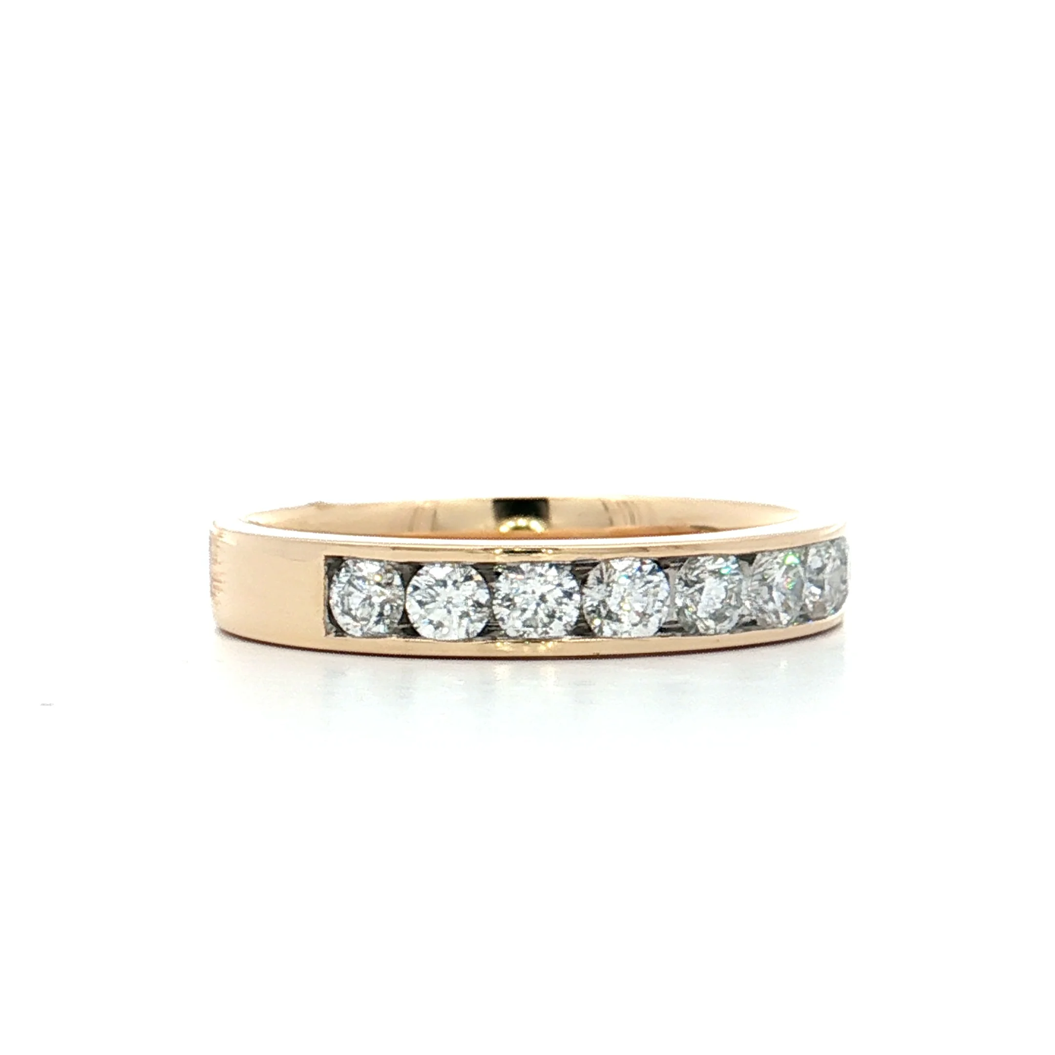 1 Carat Diamond Half Eternity Wedding Band 14k - Image 3