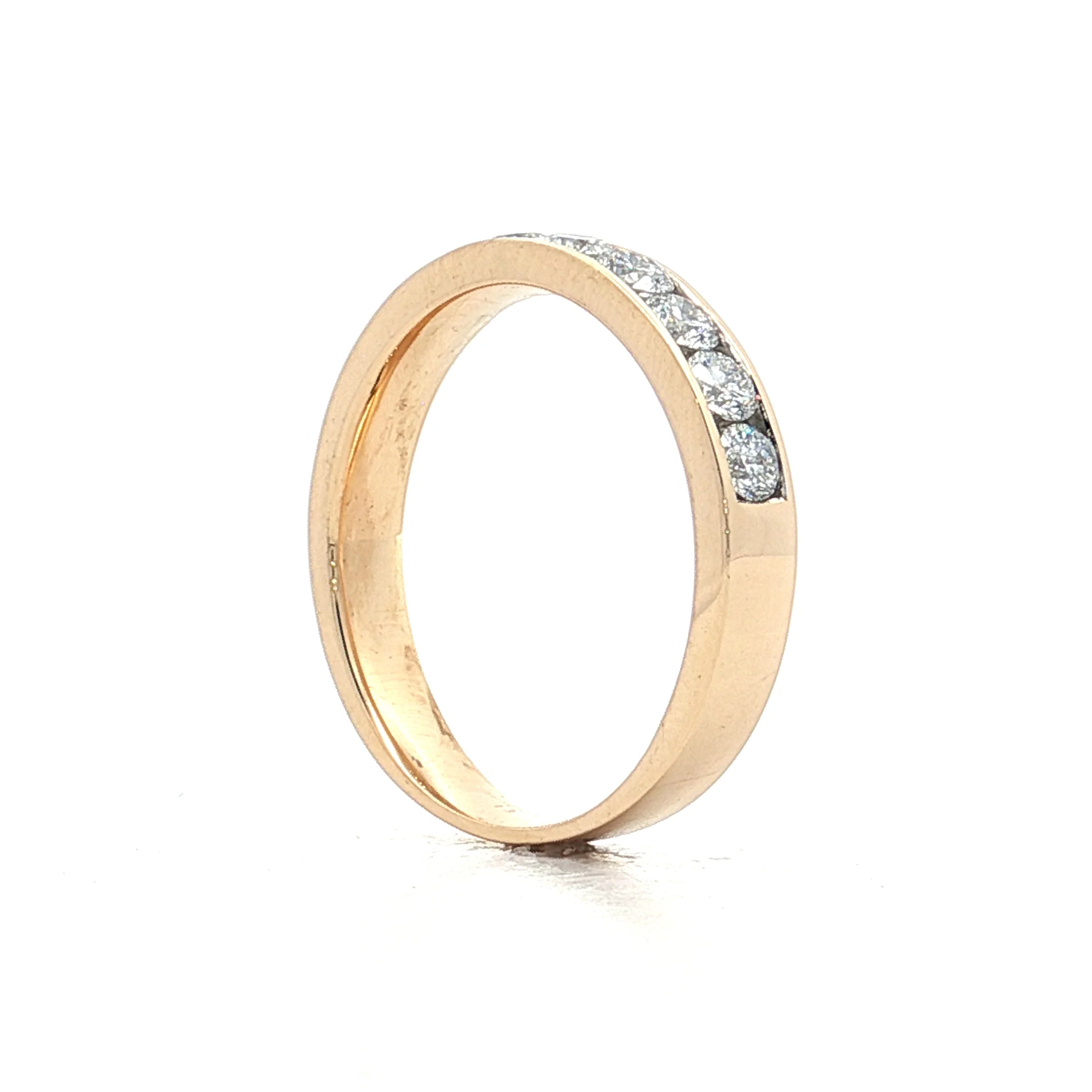 1 Carat Diamond Half Eternity Wedding Band 14k - Image 4