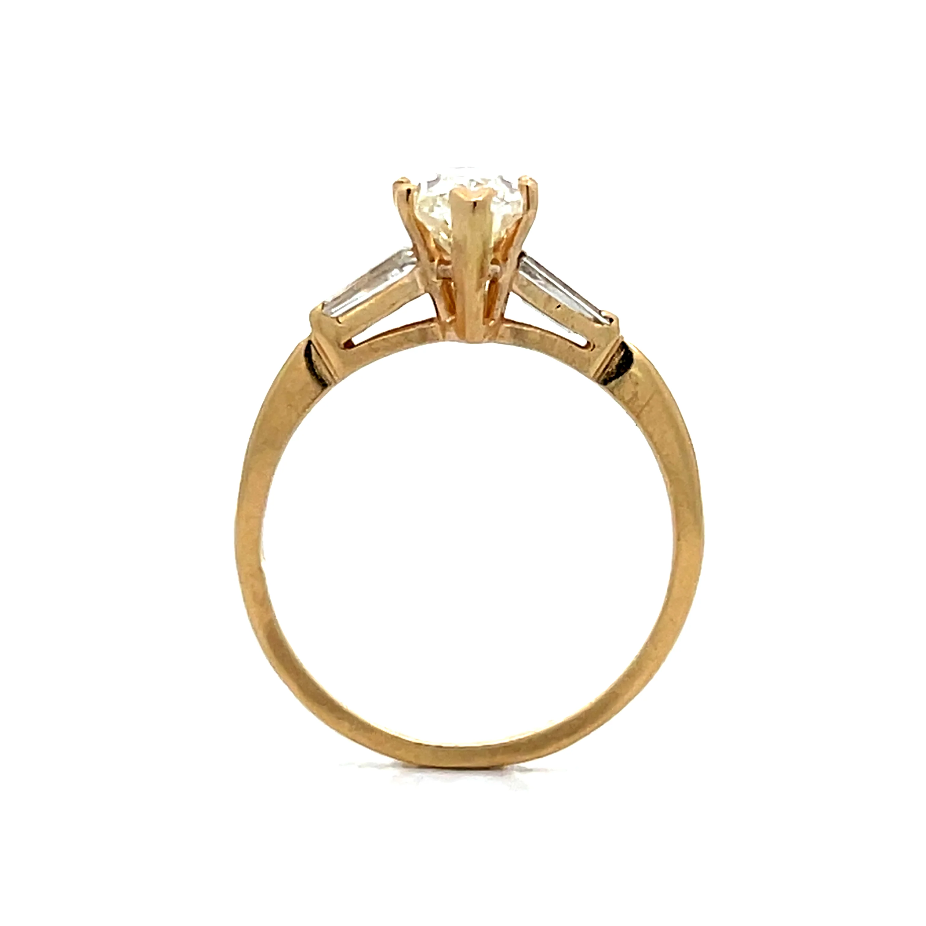 1 Carat Marquis Diamond Engagement Ring in 14k - Image 4