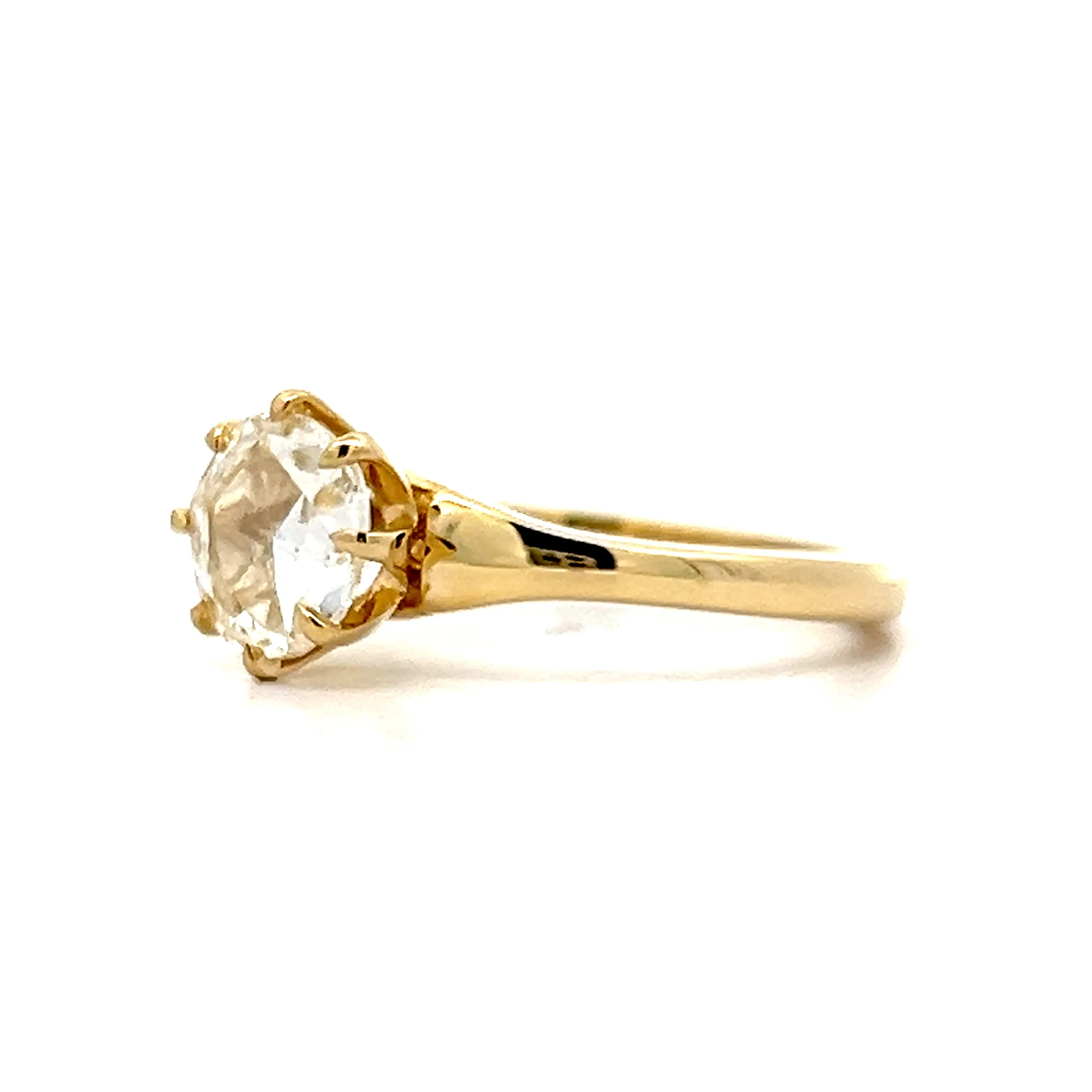 1 Carat Solitaire Rose Diamond Engagement Ring in 14k - Image 2