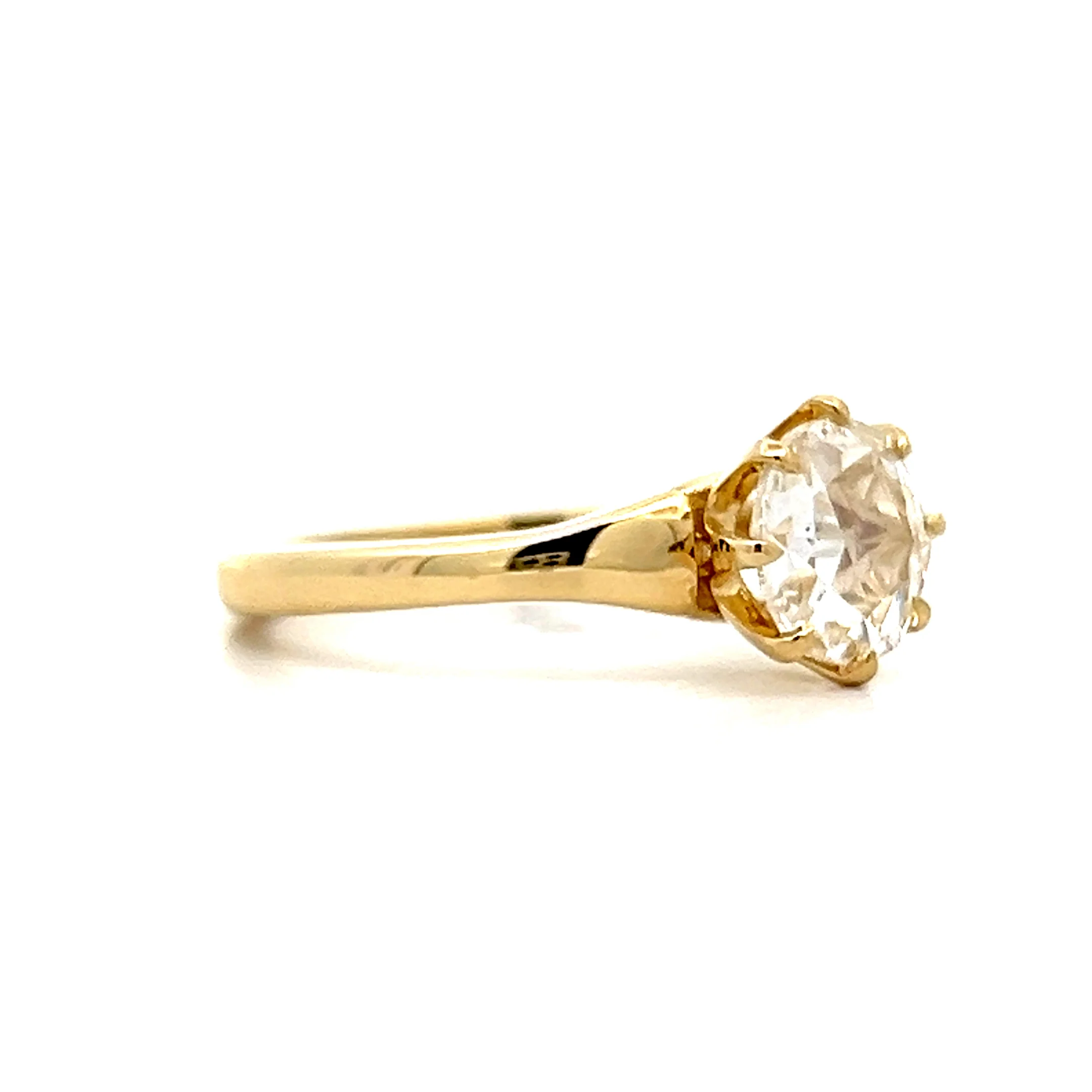 1 Carat Solitaire Rose Diamond Engagement Ring in 14k - Image 3