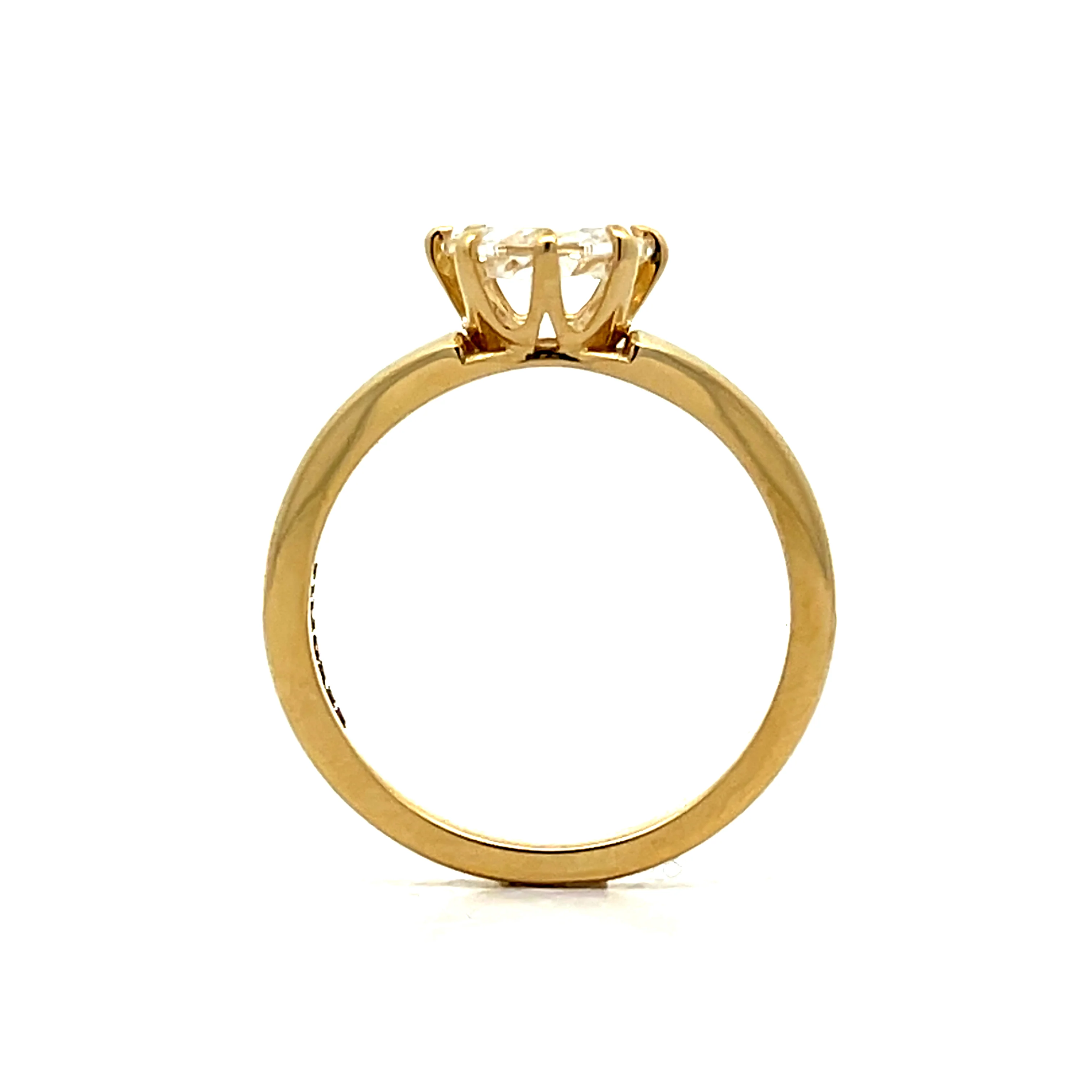1 Carat Solitaire Rose Diamond Engagement Ring in 14k - Image 4