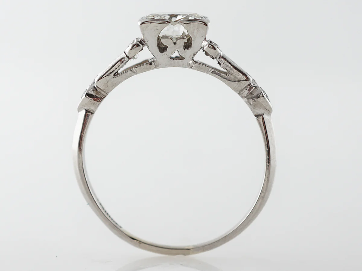 1 Carat Transitional Cut Diamond Engagement Ring Platinum - Image 4