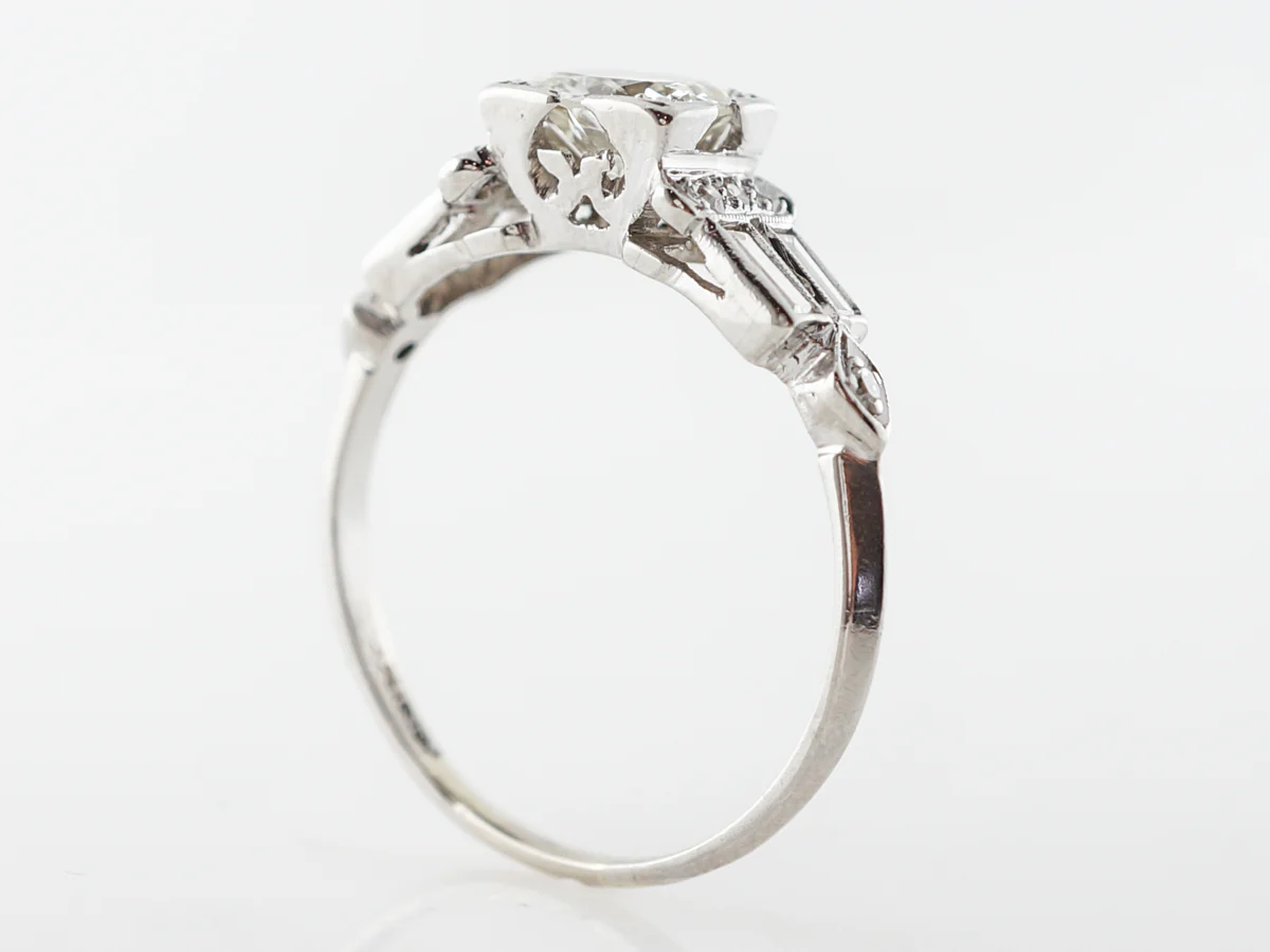 1 Carat Transitional Cut Diamond Engagement Ring Platinum - Image 5