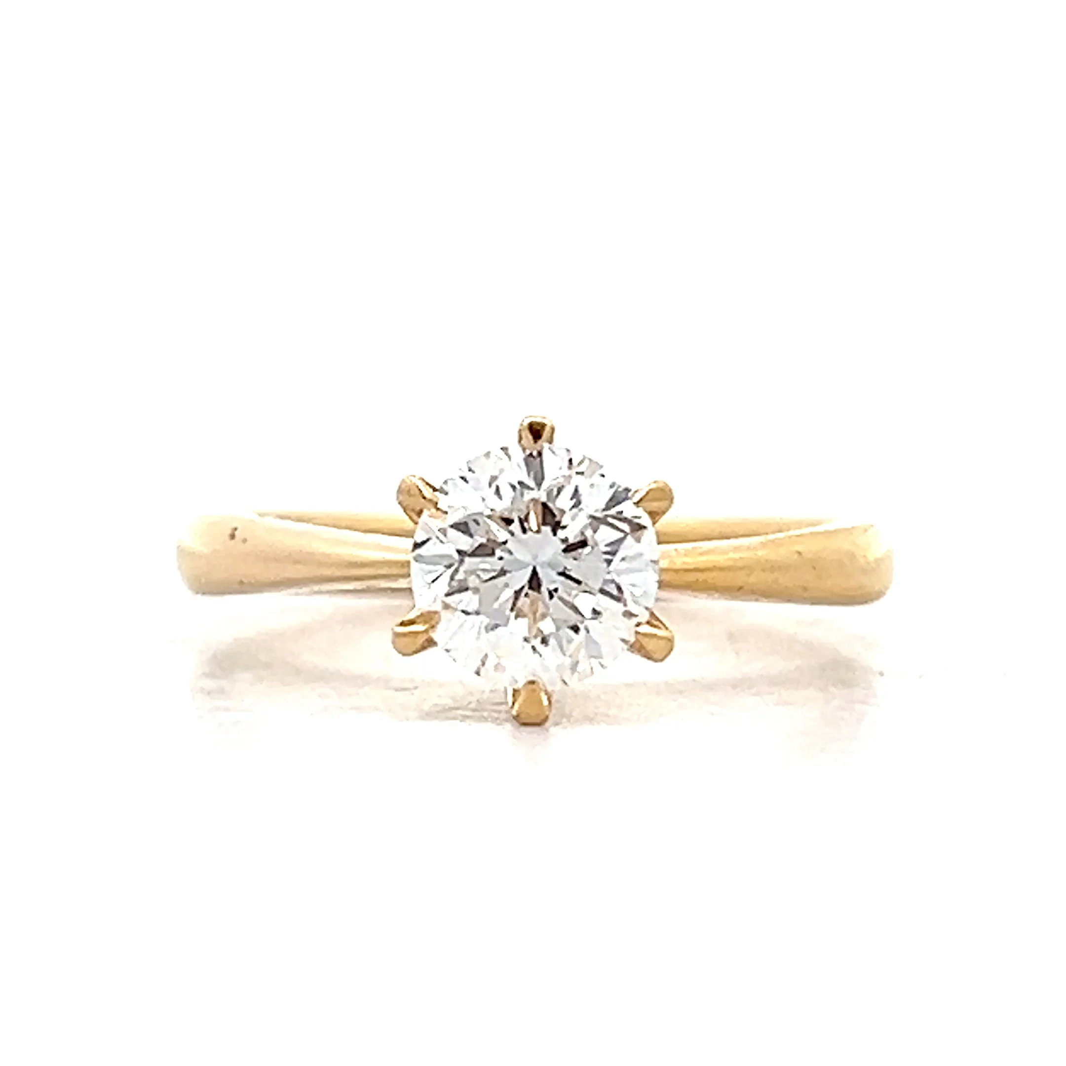 1 Carat Transitional Diamond Engagement Ring 18k