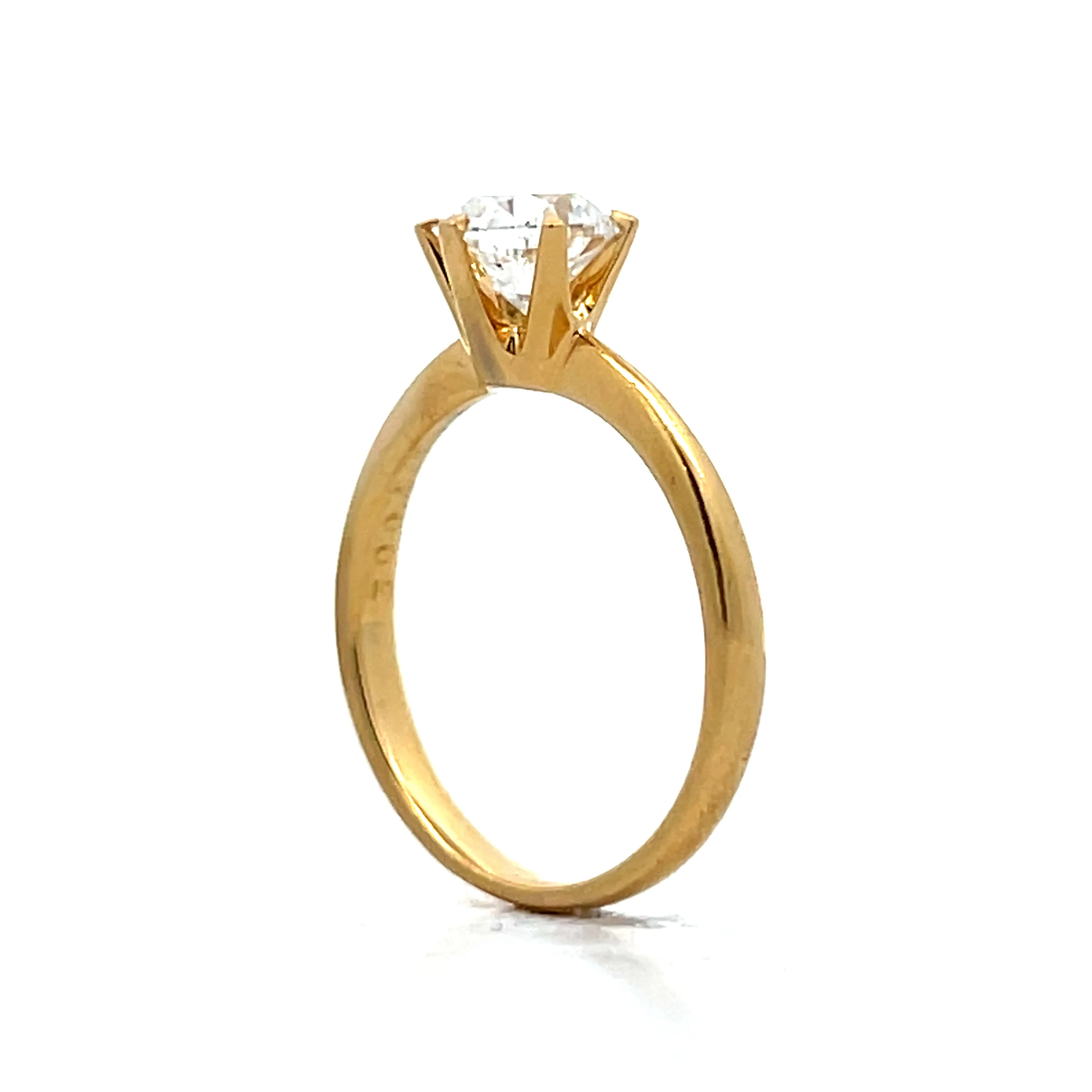 1 Carat Transitional Diamond Engagement Ring 18k - Image 5