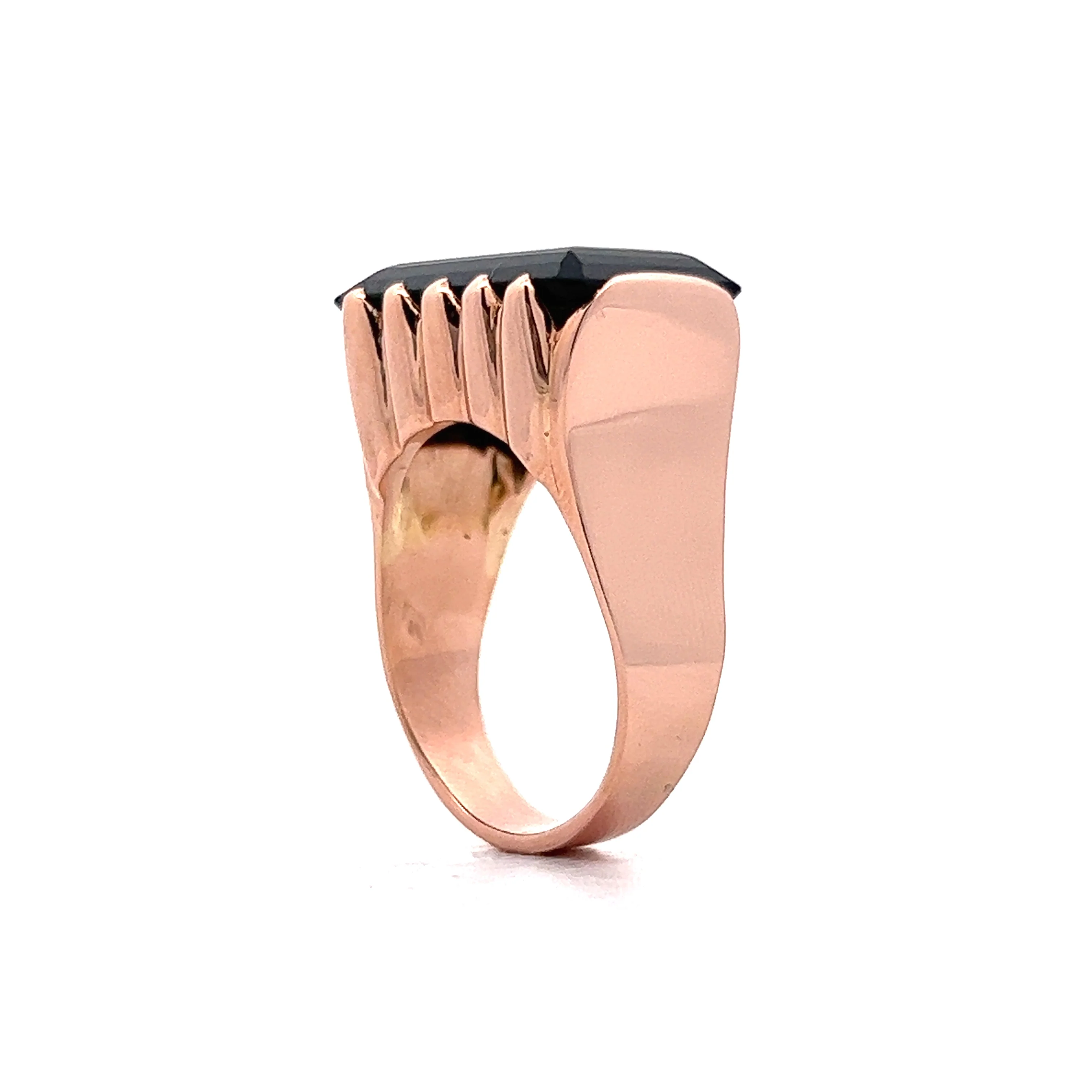 10.13 Emerald Cut Tourmaline Cocktail Ring in Rose Gold - Image 5