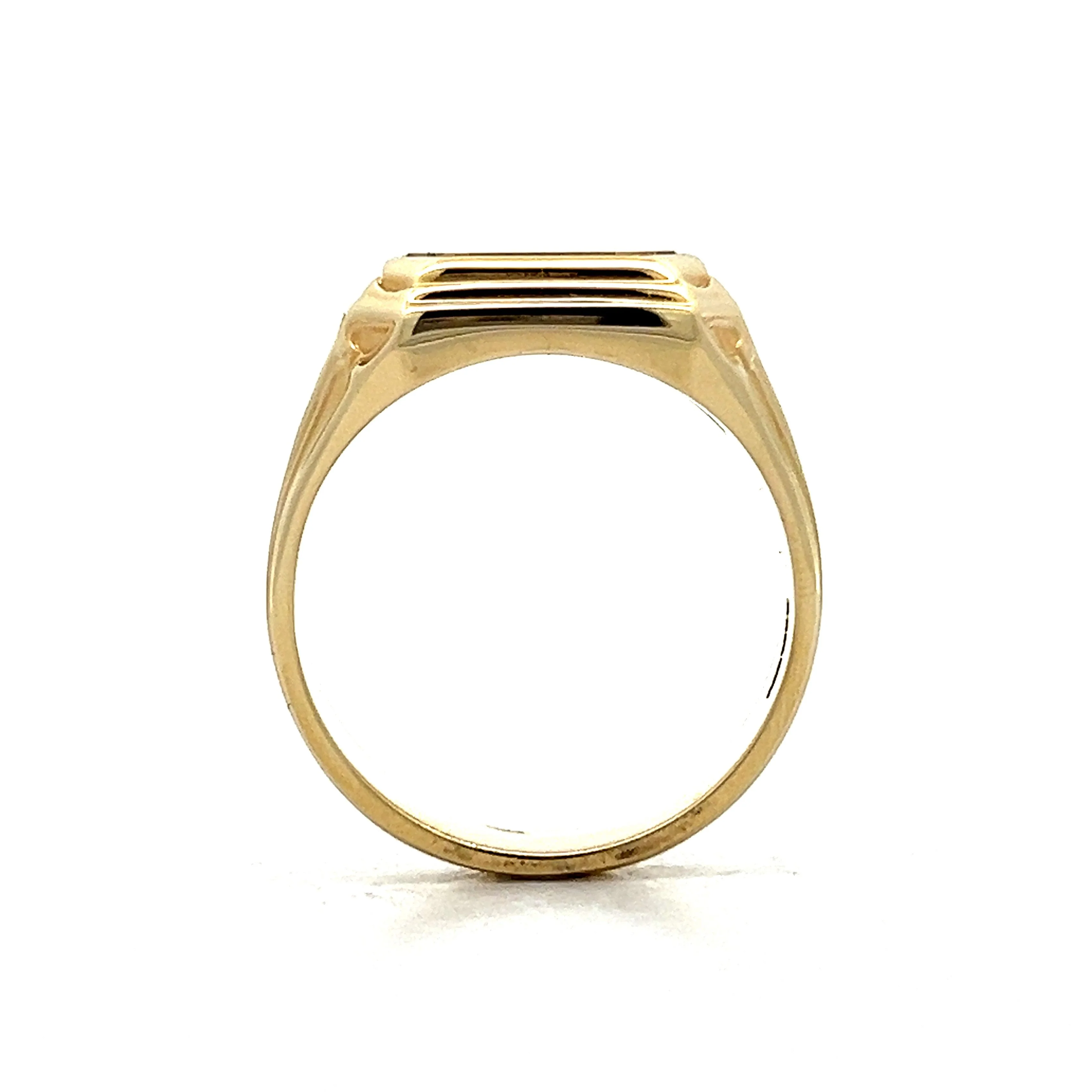 10.30 Men's Emerald Cut Citrine in 14k Yellow Gold - Image 4