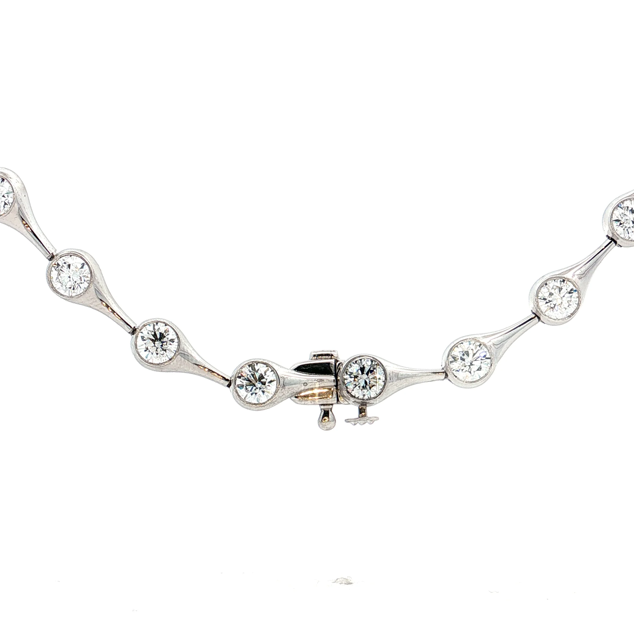 10.86 Diamond Station Necklace in 18k White Gold - Image 4