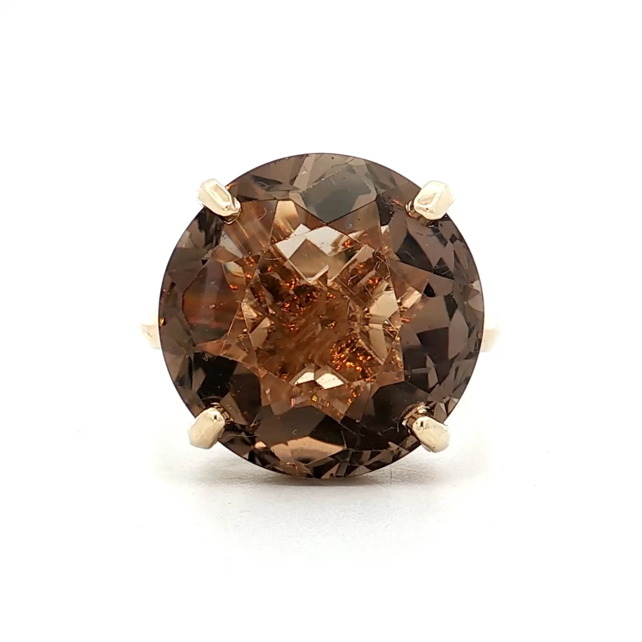 10.96 Filigree x Eleanor Leftwich Smokey Quartz Cocktail Ring 14k