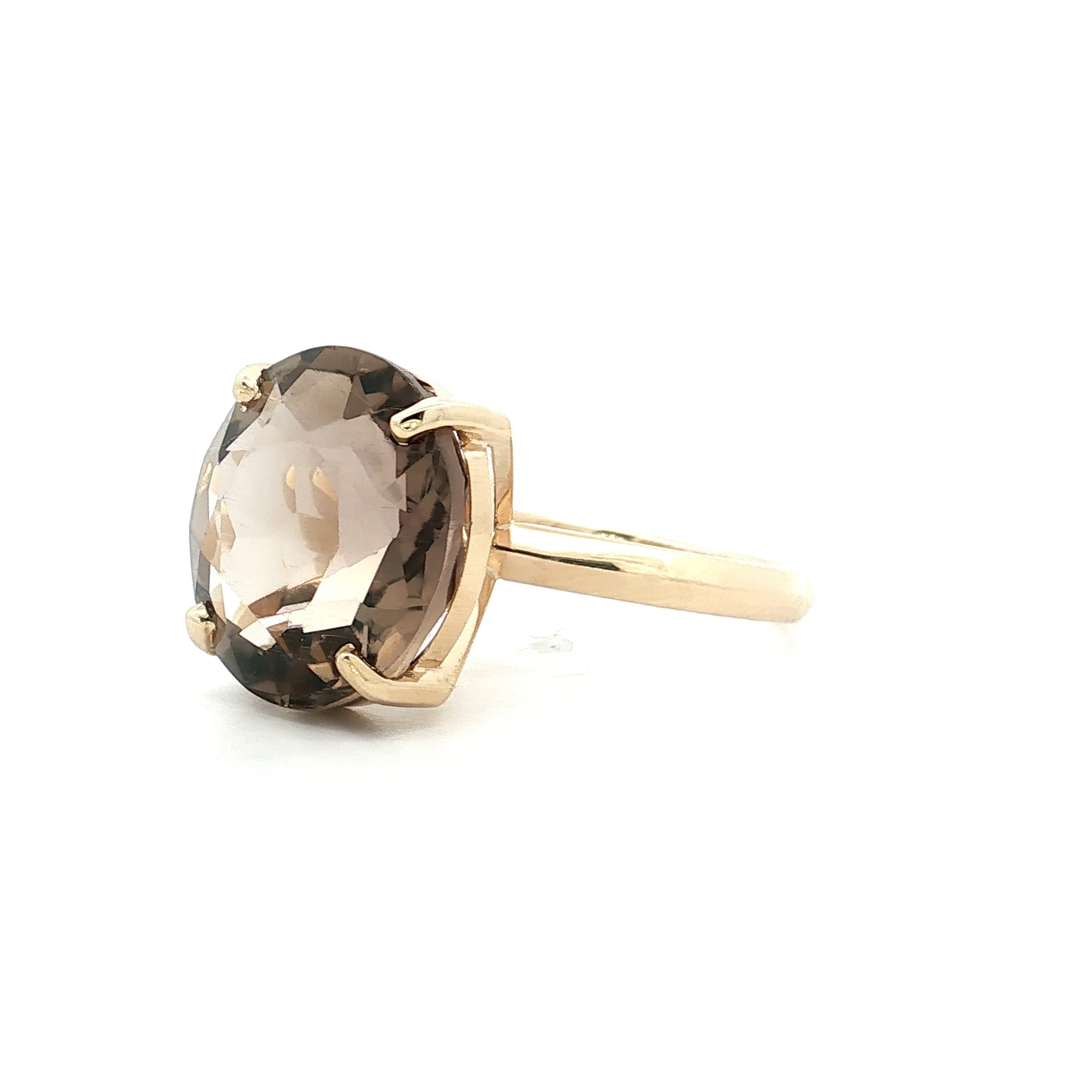 10.96 Filigree x Eleanor Leftwich Smokey Quartz Cocktail Ring 14k - Image 2
