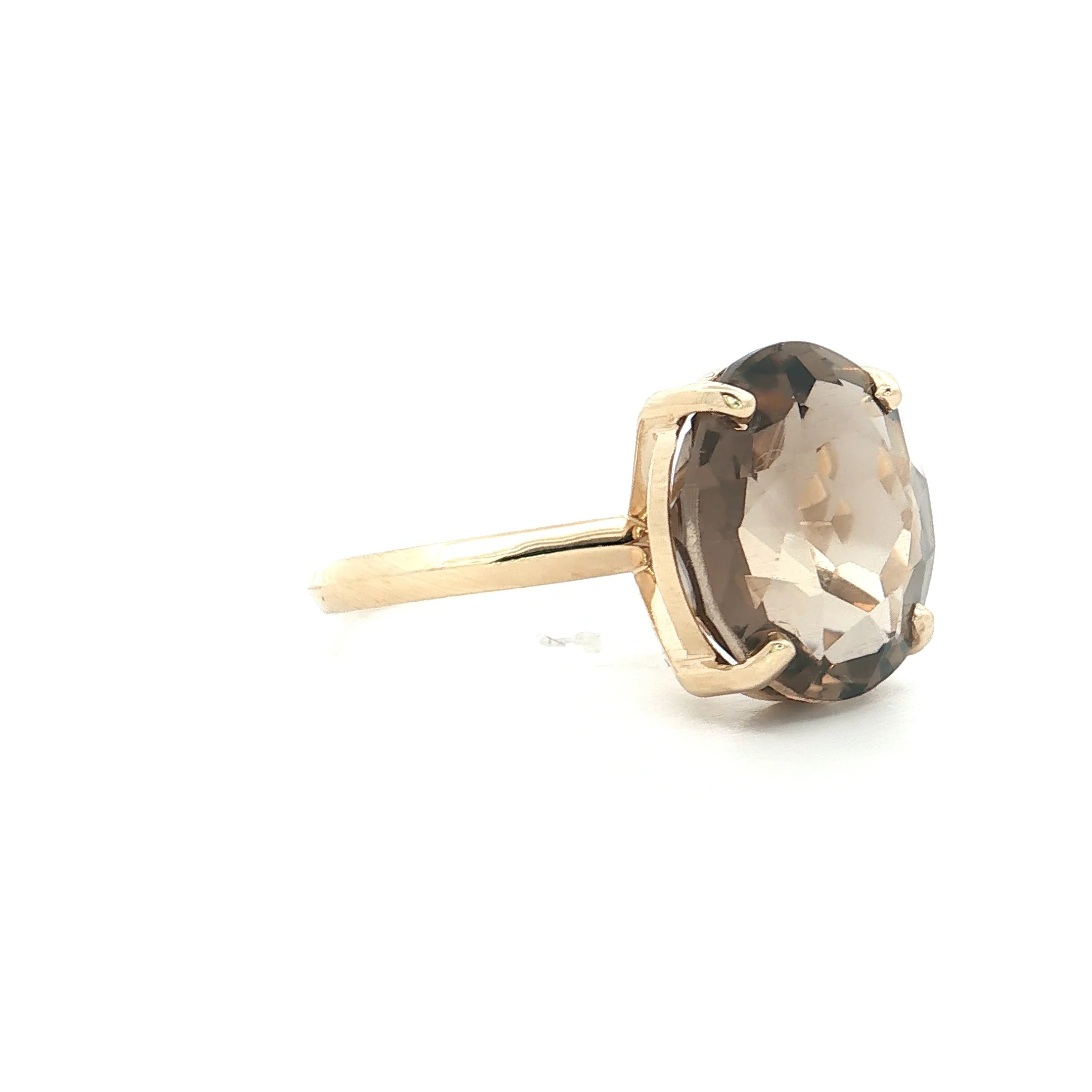 10.96 Filigree x Eleanor Leftwich Smokey Quartz Cocktail Ring 14k - Image 3