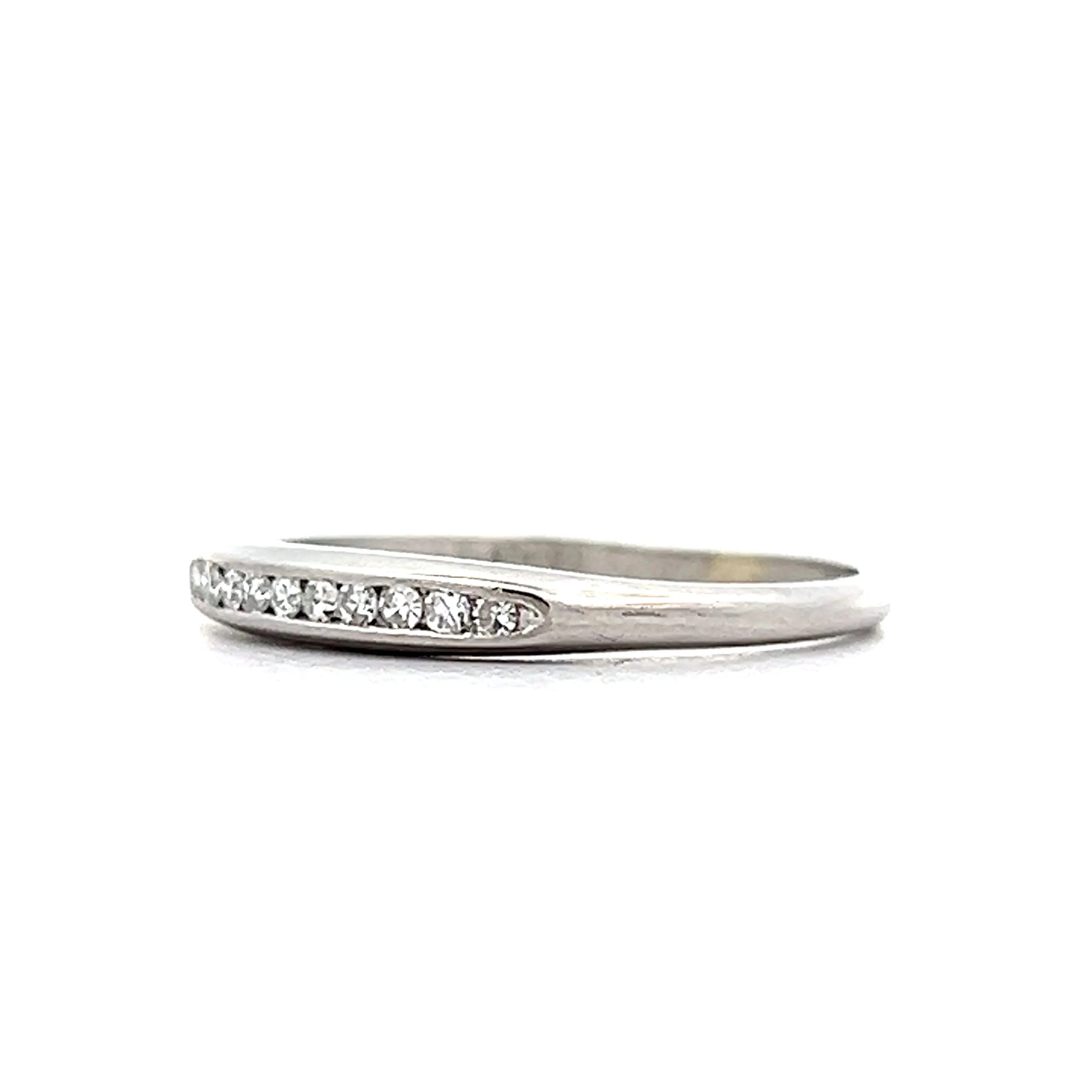 .10 Antique Deco Diamond Wedding Band in Platinum - Image 2