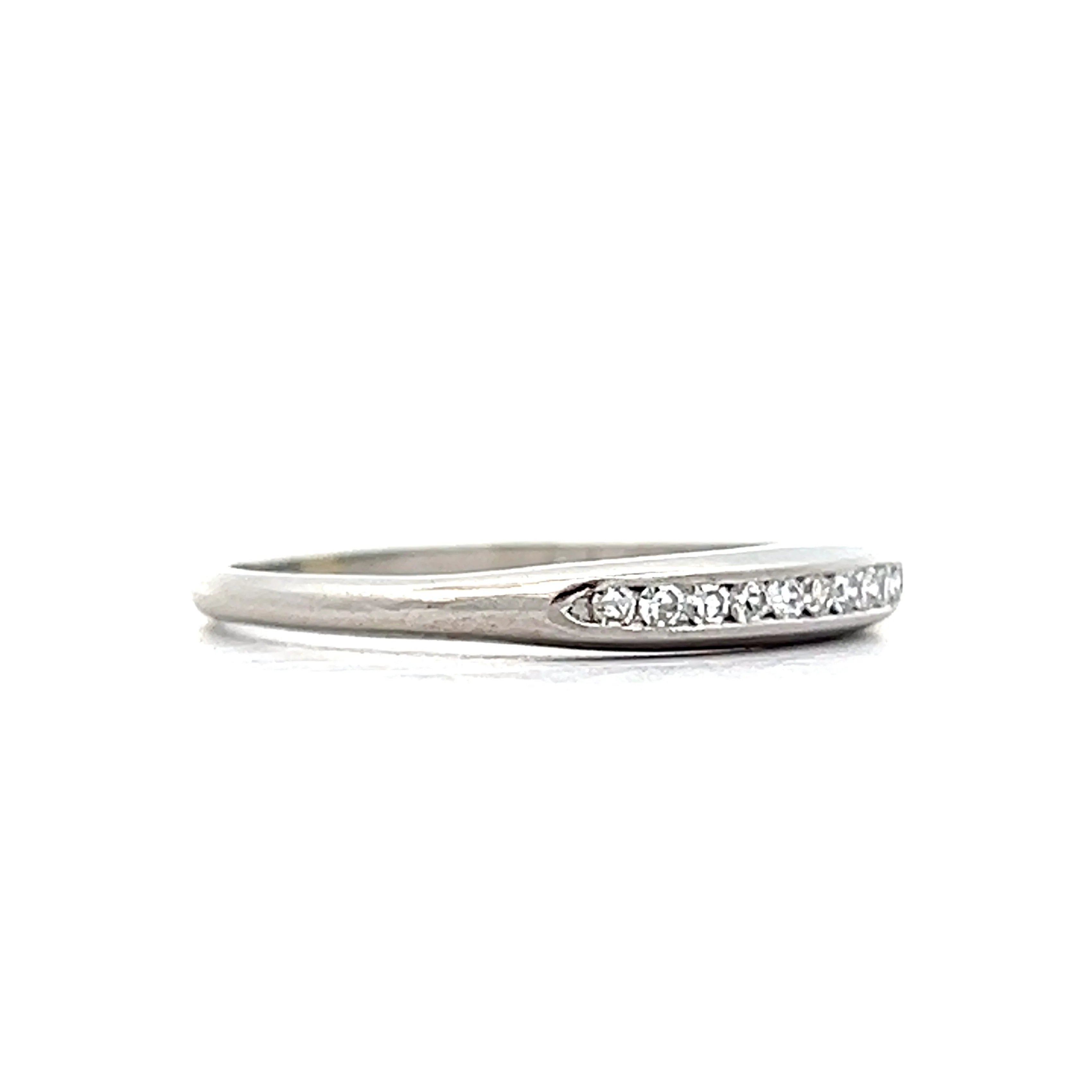 .10 Antique Deco Diamond Wedding Band in Platinum - Image 3