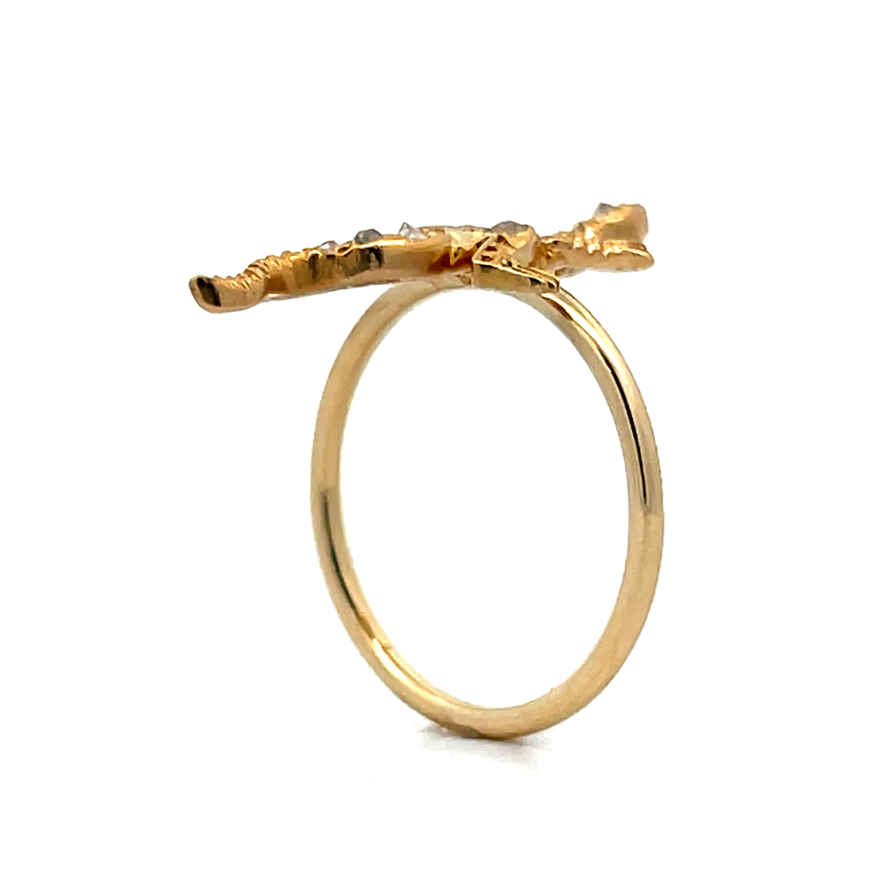 .10 Antique Victorian Diamond Lizard Ring in 10k - Image 4