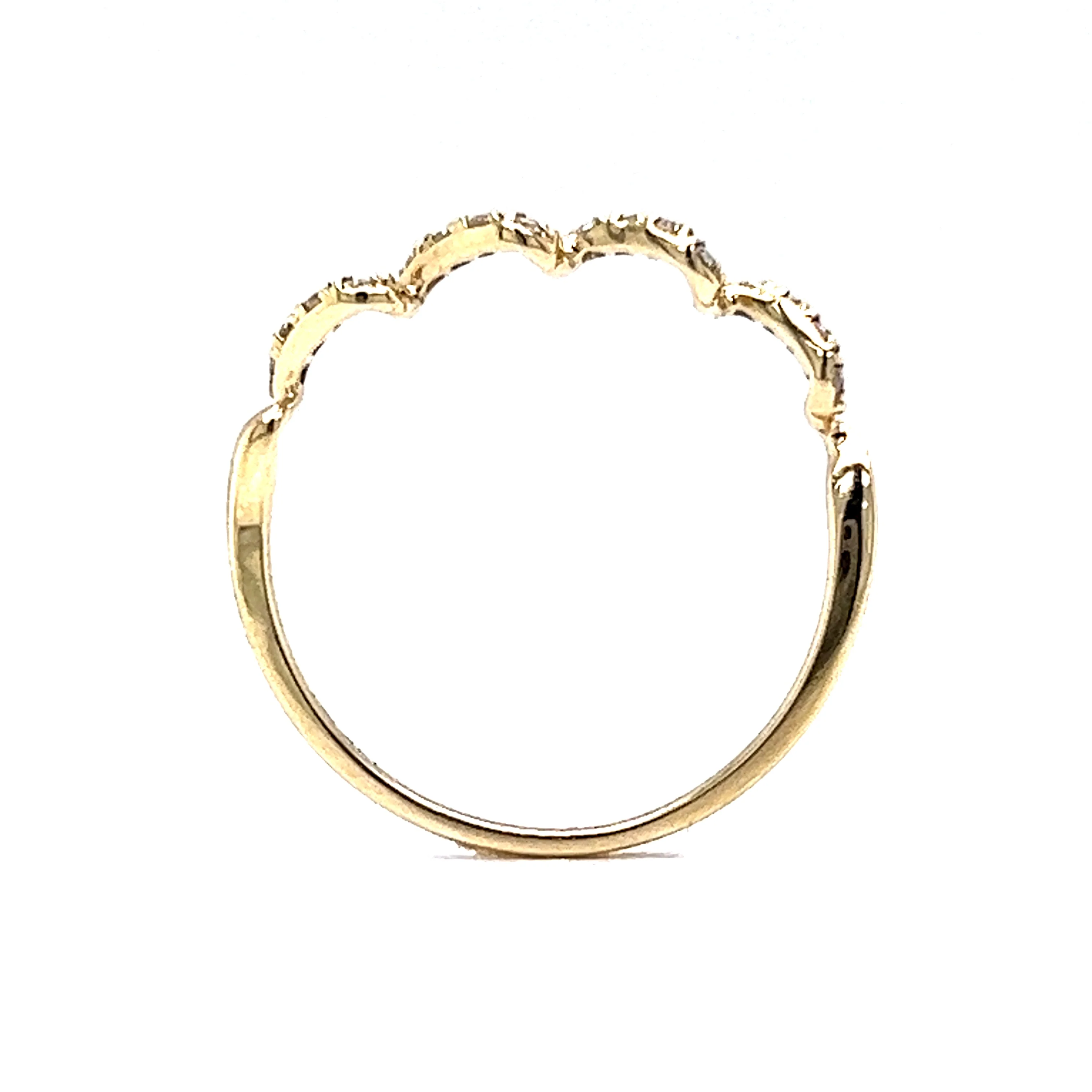 .10 Round Brilliant Diamond Wedding Band in 14k Yellow Gold - Image 4