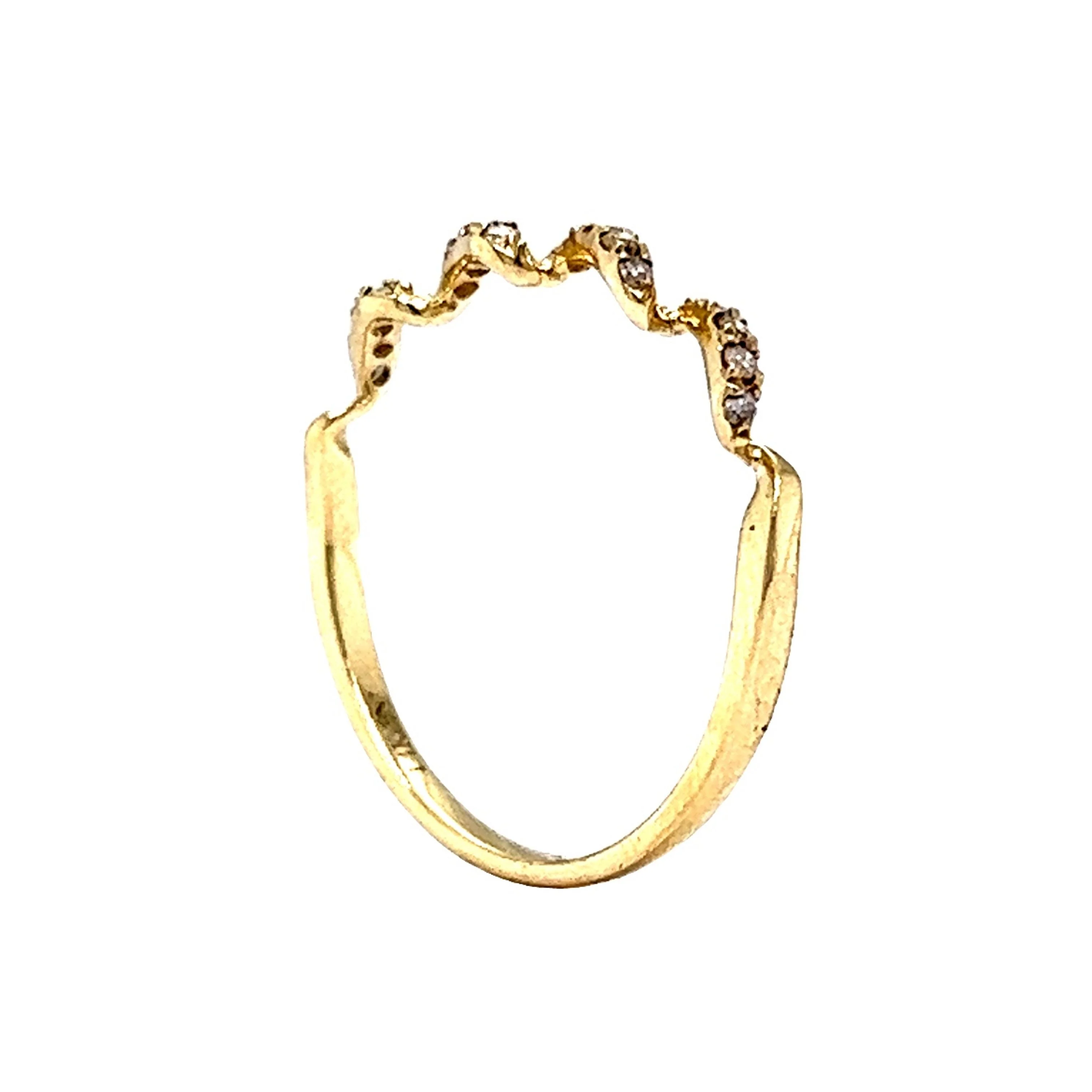 .10 Round Brilliant Diamond Wedding Band in 14k Yellow Gold - Image 5