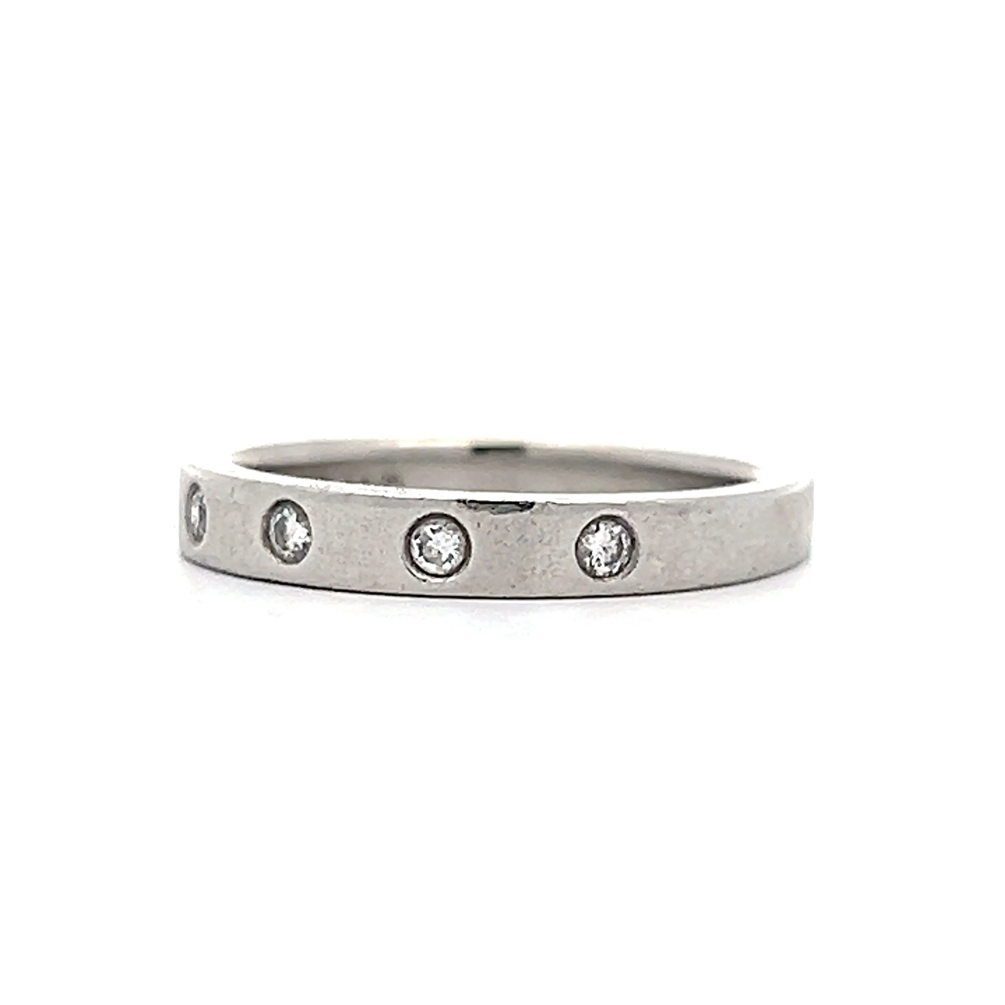 .10 Flush Set Diamond Wedding Band in Platinum - Image 2