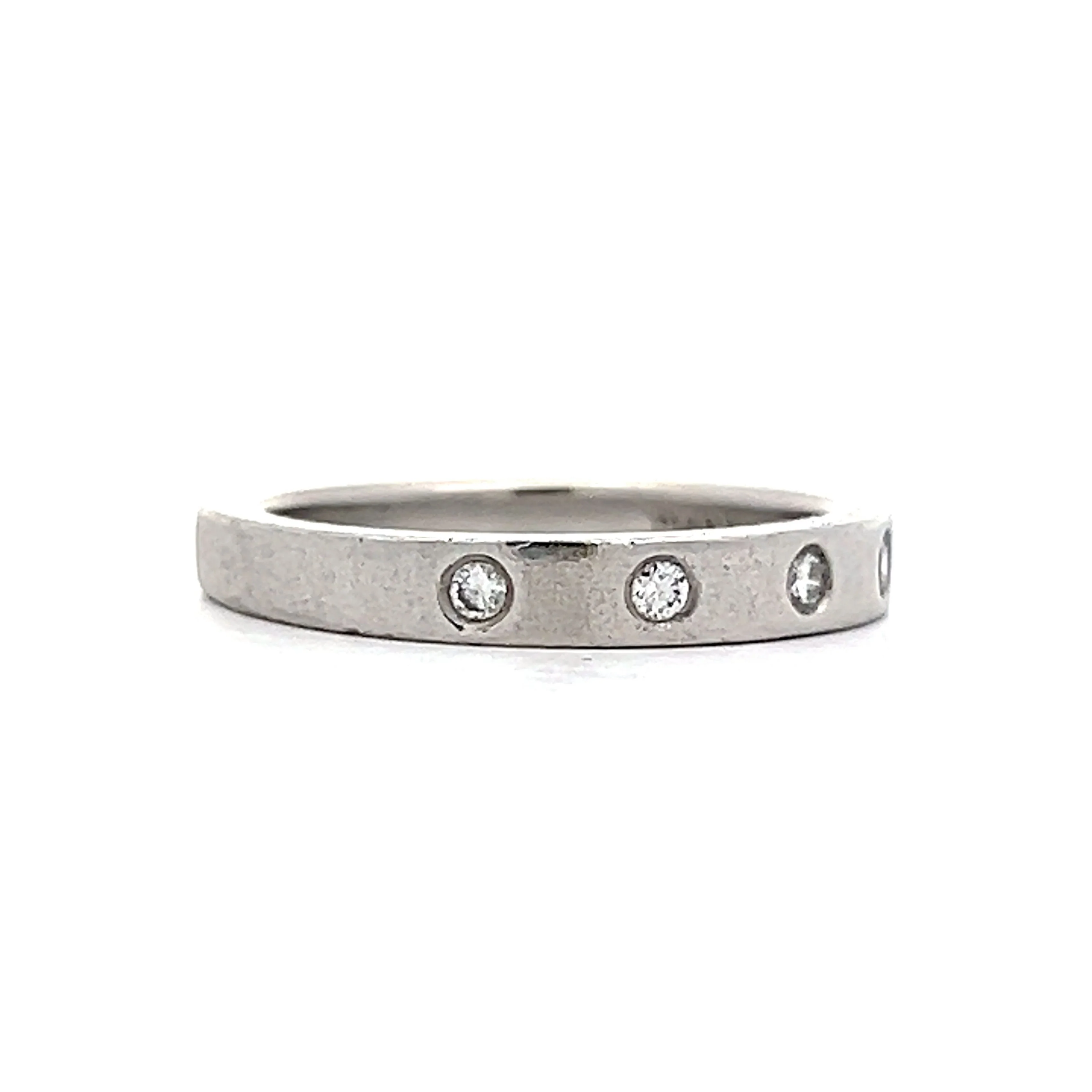 .10 Flush Set Diamond Wedding Band in Platinum - Image 3