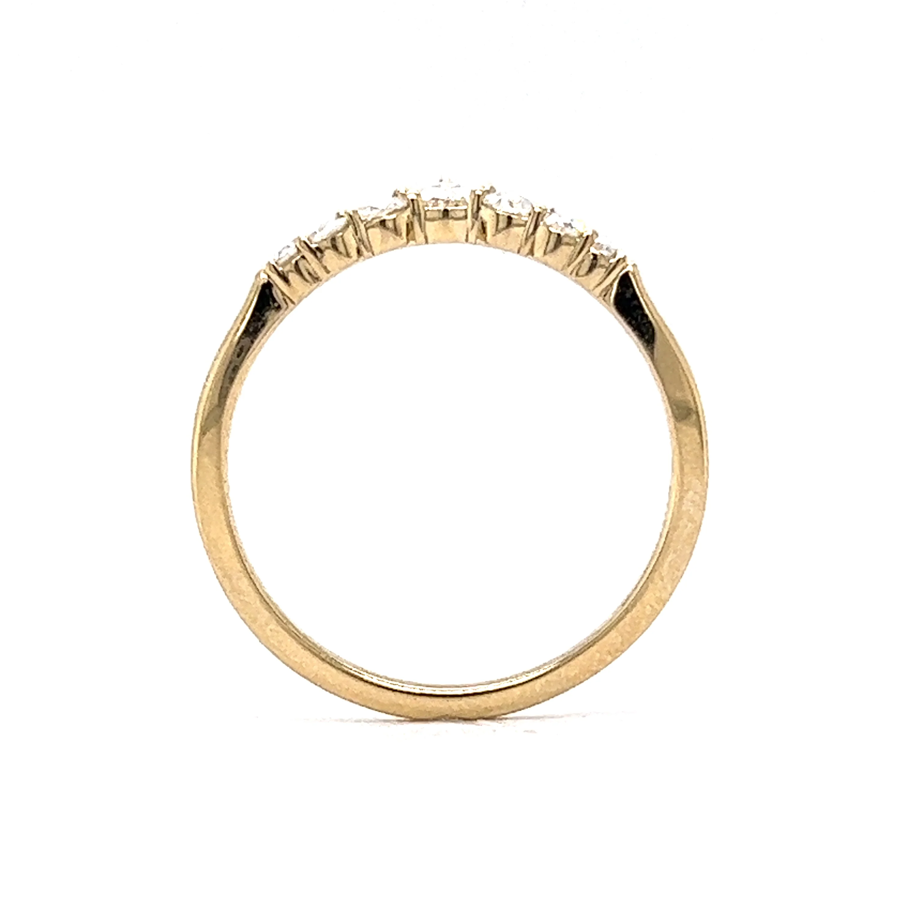 .27 Rose Cut Diamond Wedding Band in 14k Yellow Gold - Image 4