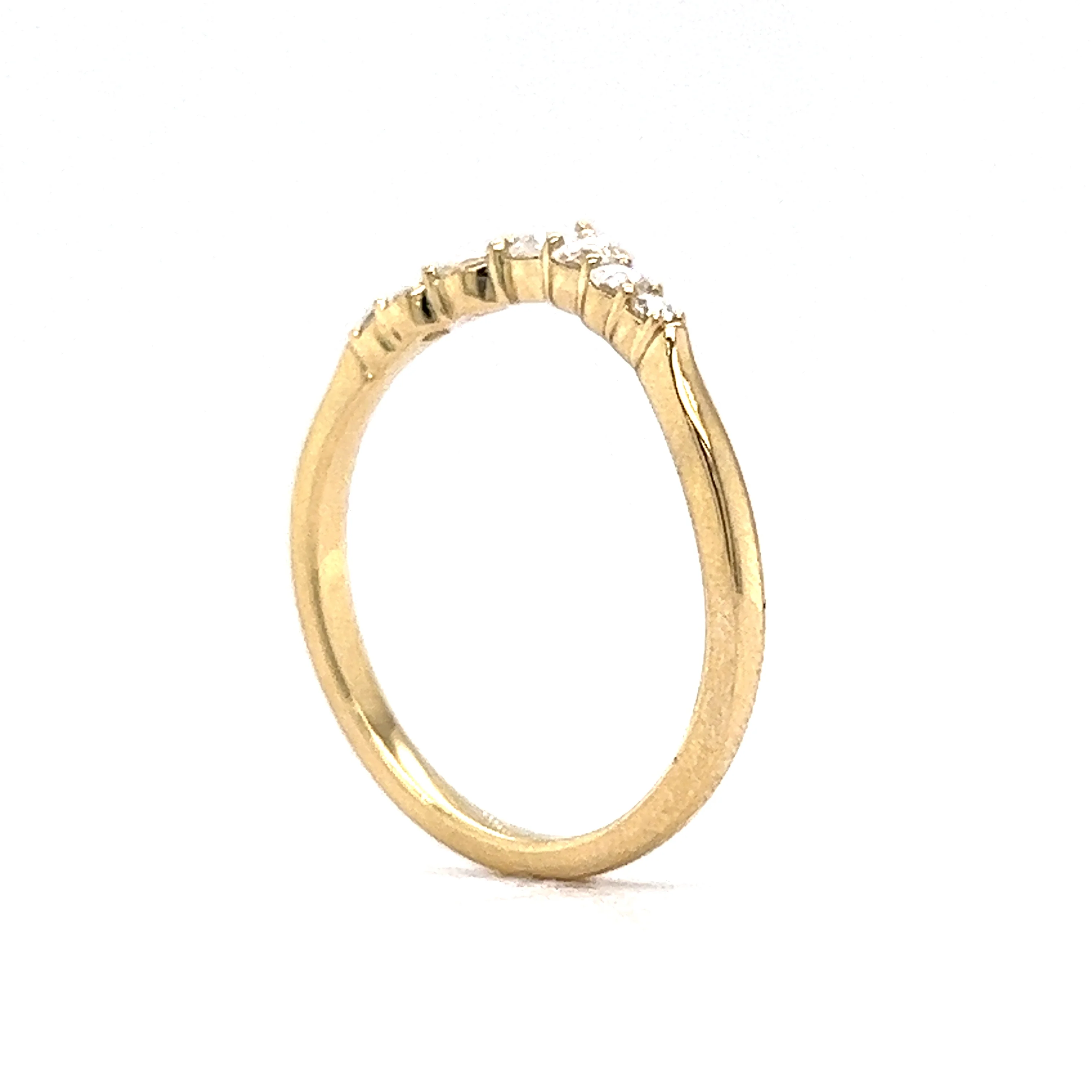 .27 Rose Cut Diamond Wedding Band in 14k Yellow Gold - Image 5
