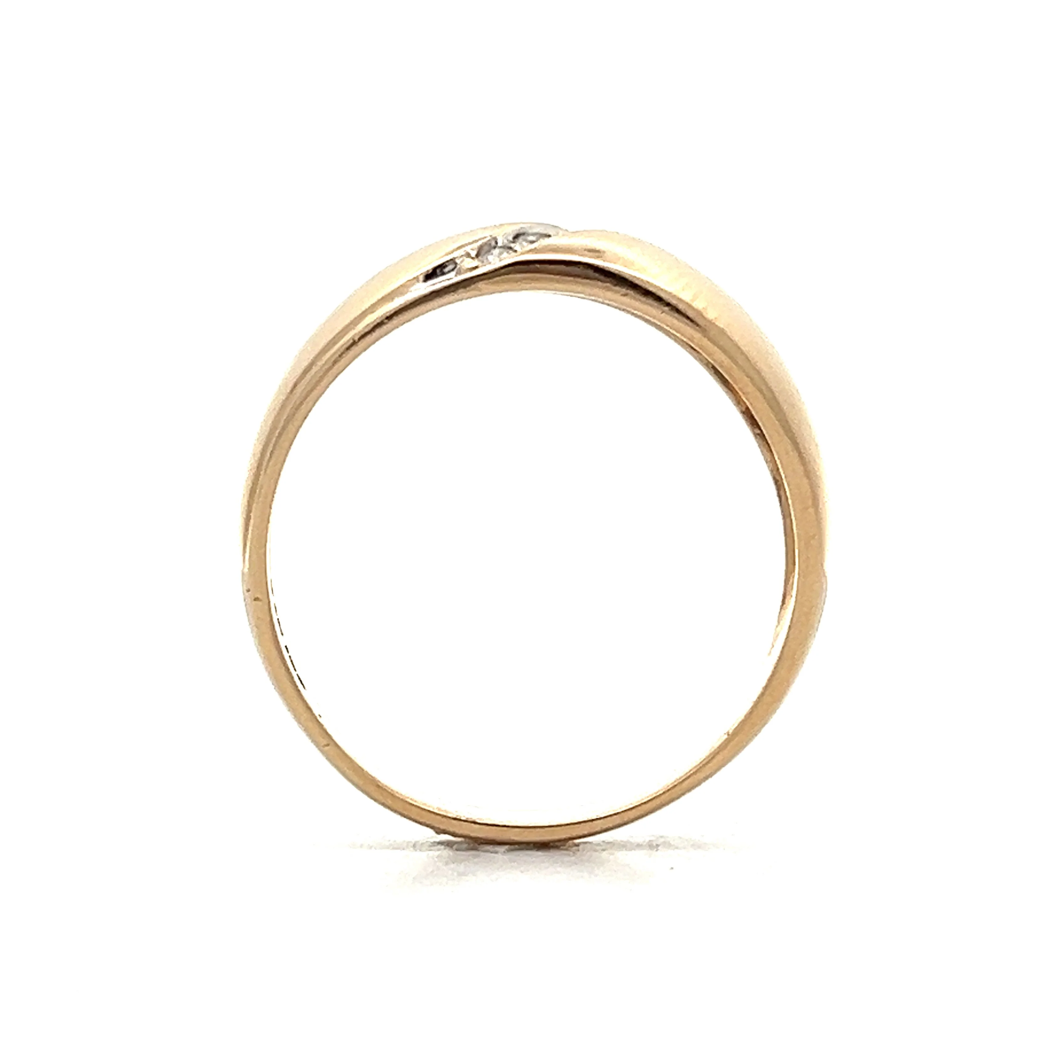 Men's Channel Set Diamond Wedding Band in Yellow Gold - Image 4