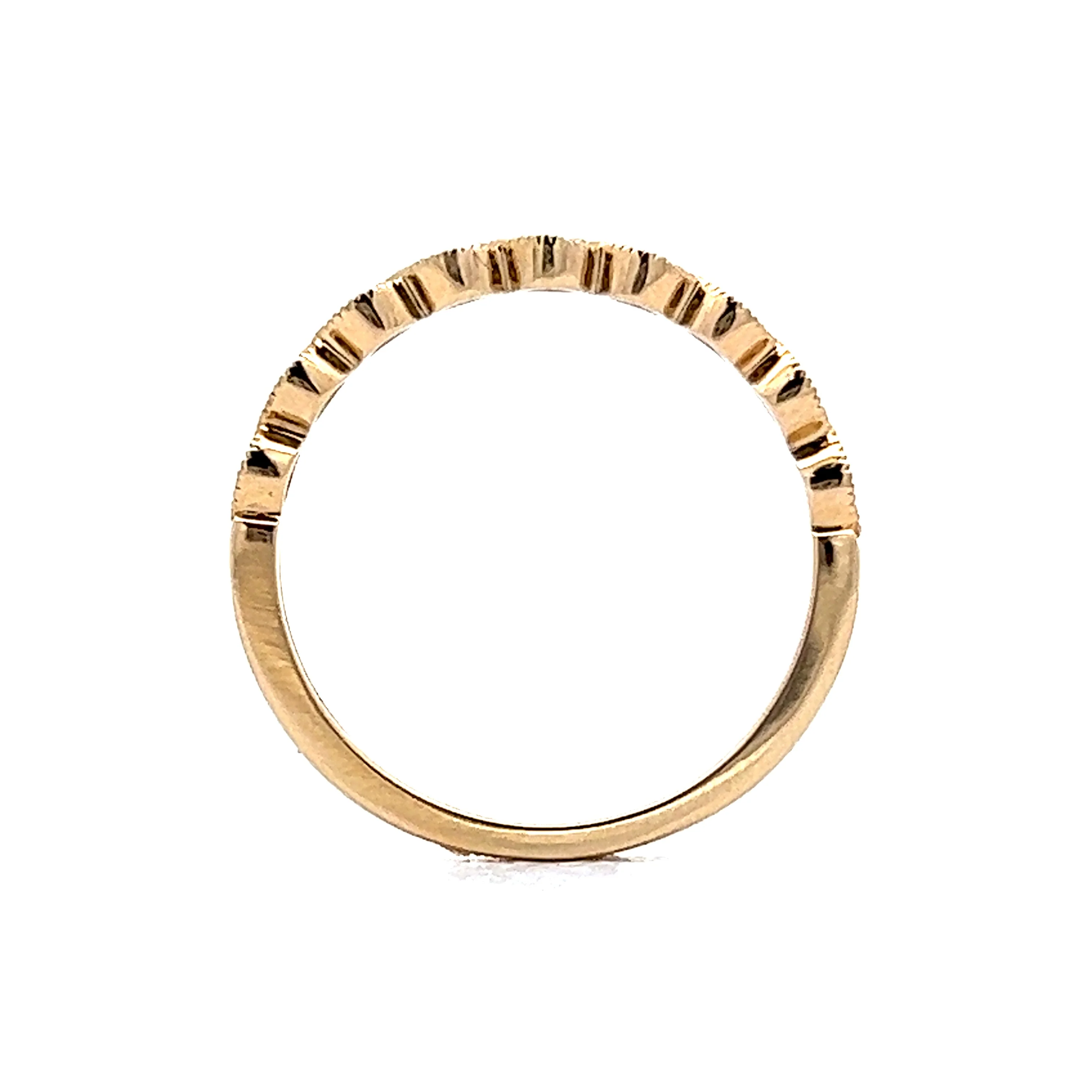 .10 Ruby & Diamond Stacking Band in 14k Yellow Gold - Image 4