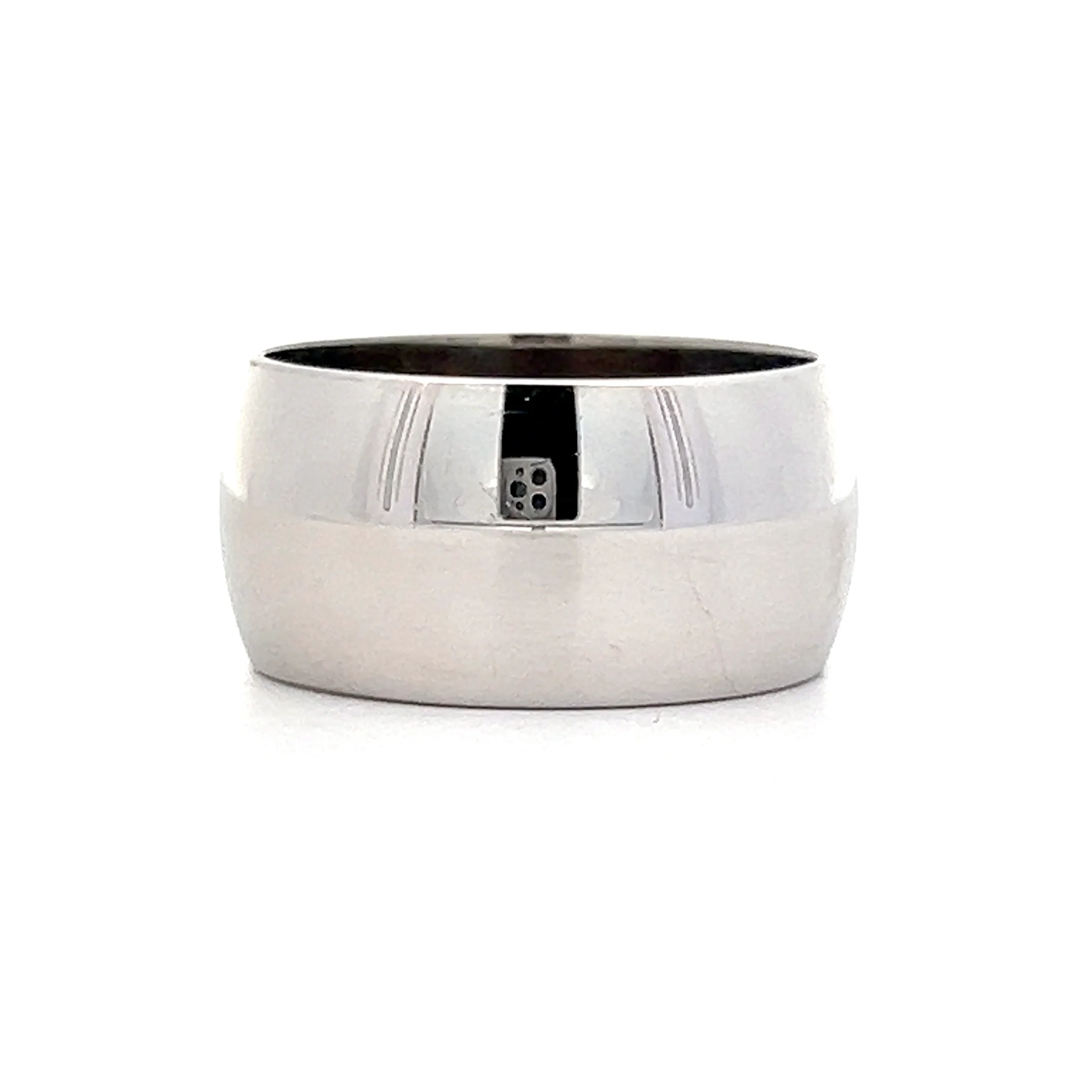 10mm Cigar Band Style Ring in 14k White Gold - Image 2
