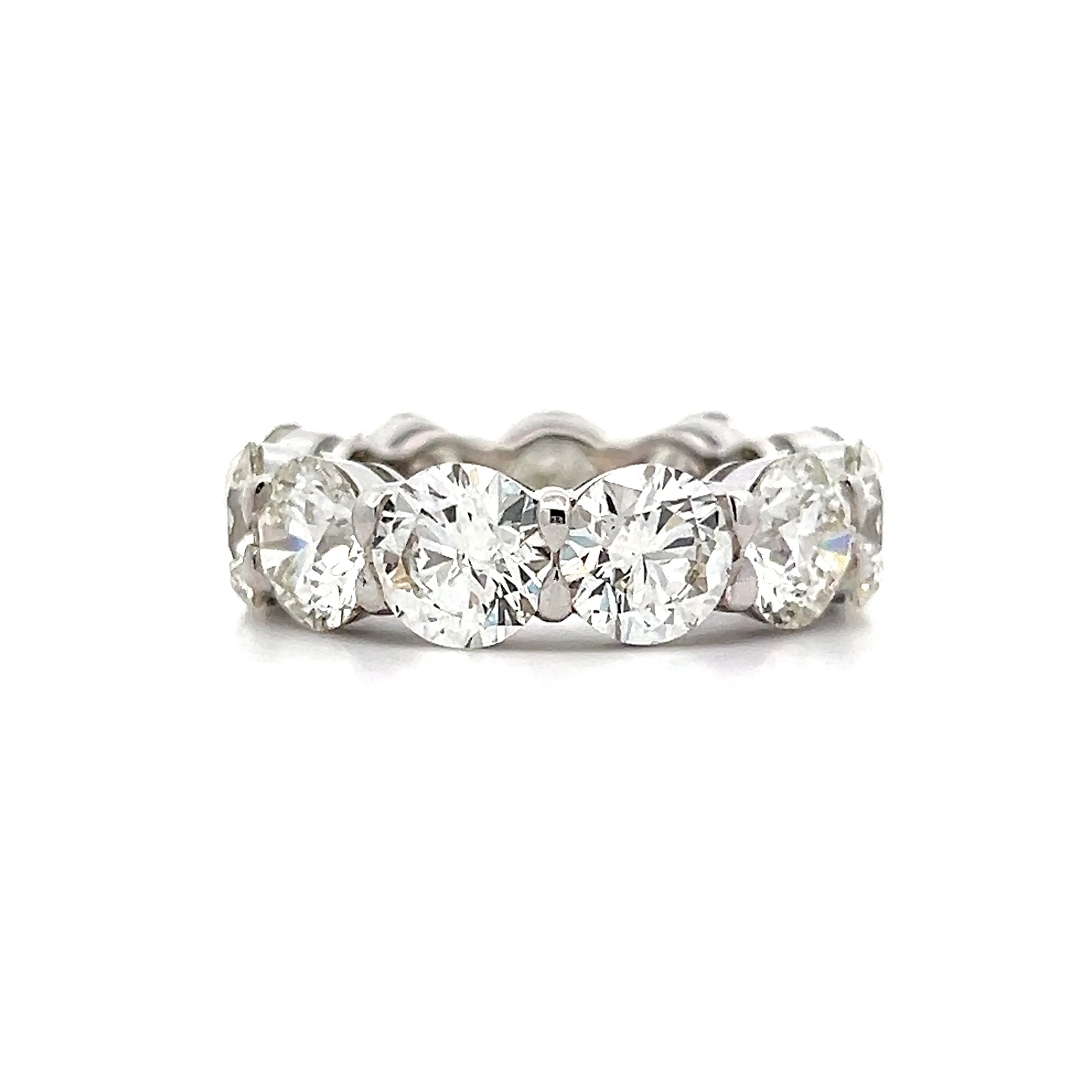 11.06 Round Brilliant Diamond Eternity Band in 18k White Gold - Image 2