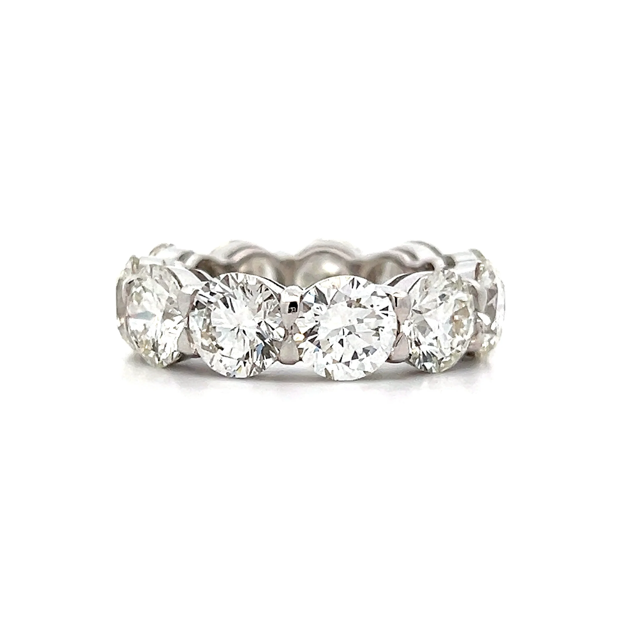 11.06 Round Brilliant Diamond Eternity Band in 18k White Gold - Image 3