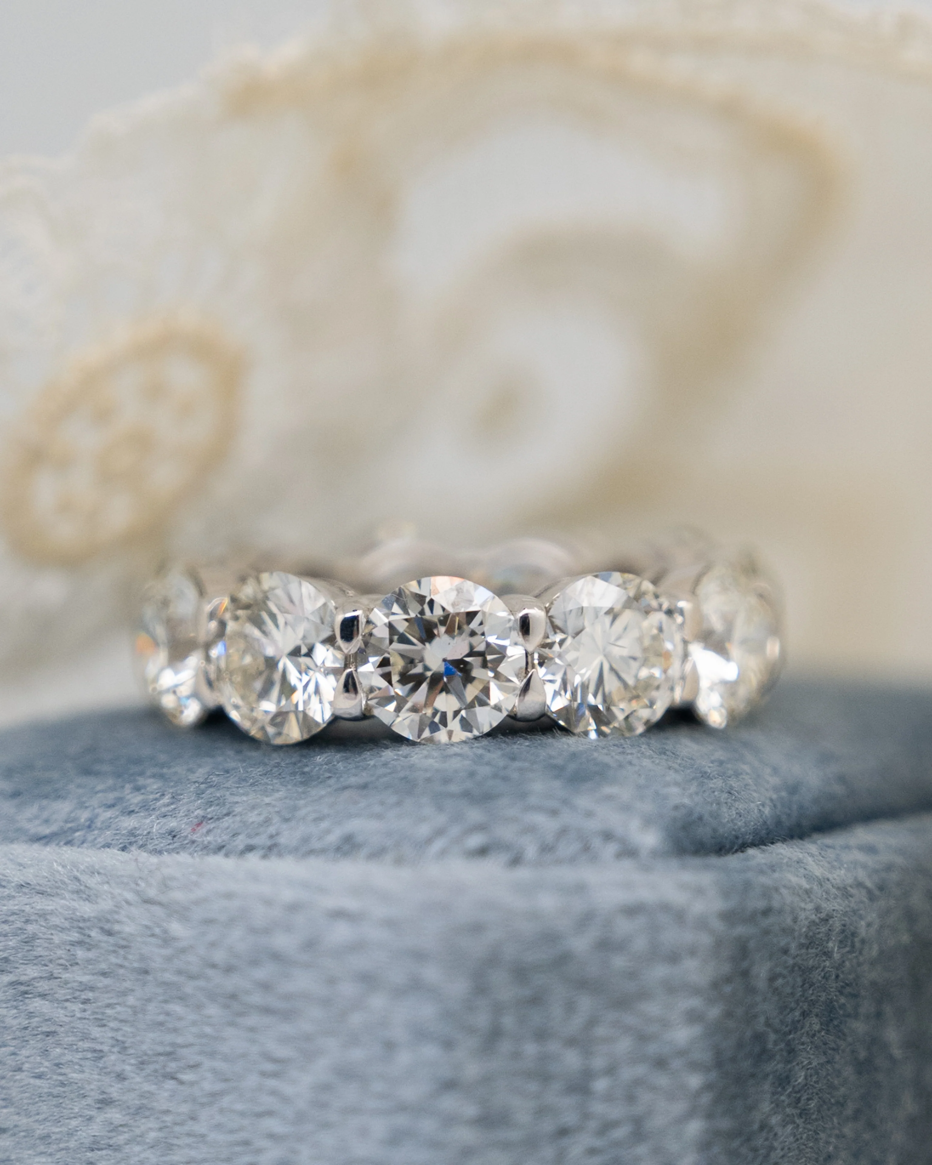 11.06 Round Brilliant Diamond Eternity Band in 18k White Gold - Image 7