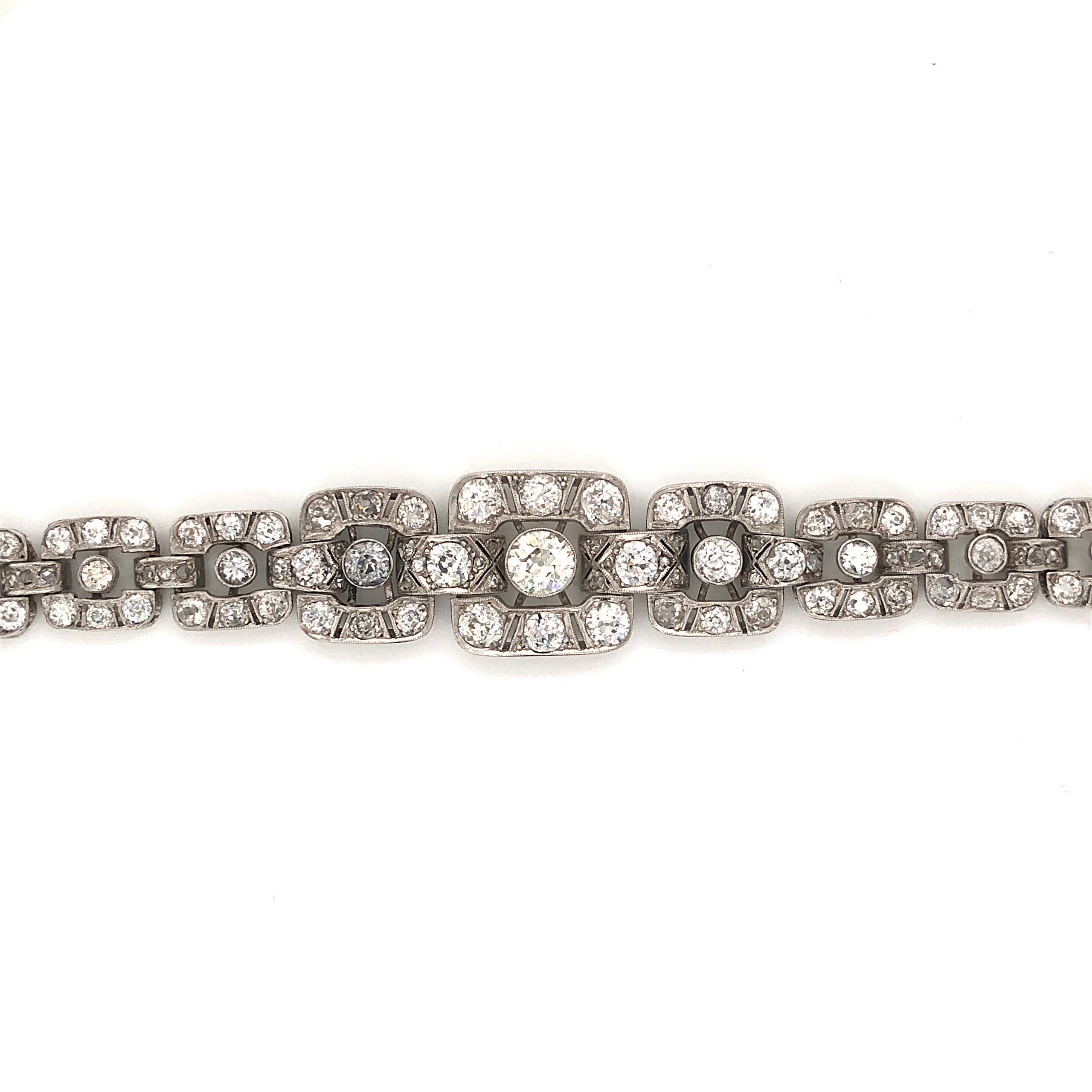 11.30 Art Deco Diamond Bracelet in Platinum - Image 3