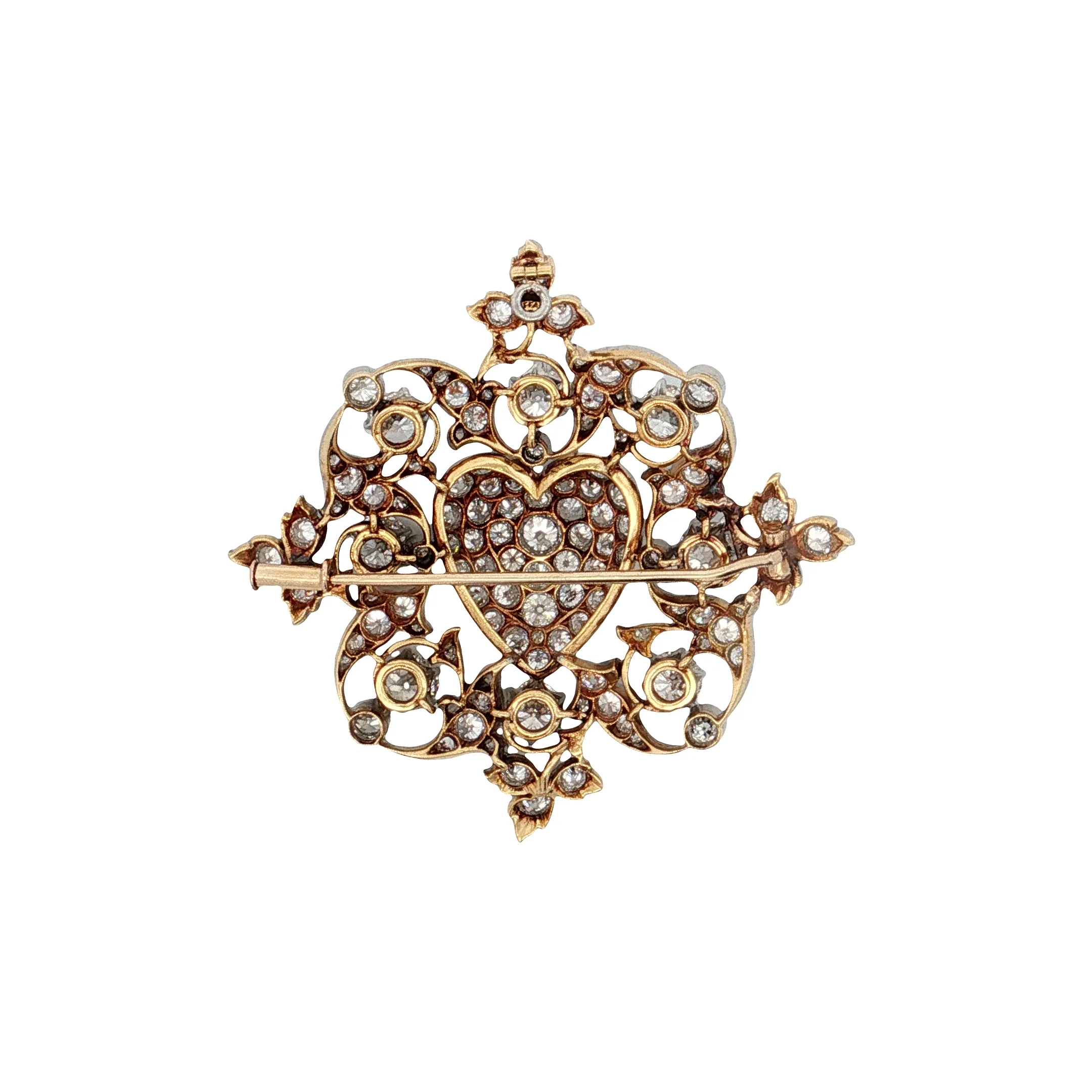 11.69 Antique Edwardian Tiffany & Co Heart Brooch/Pendant - Image 2