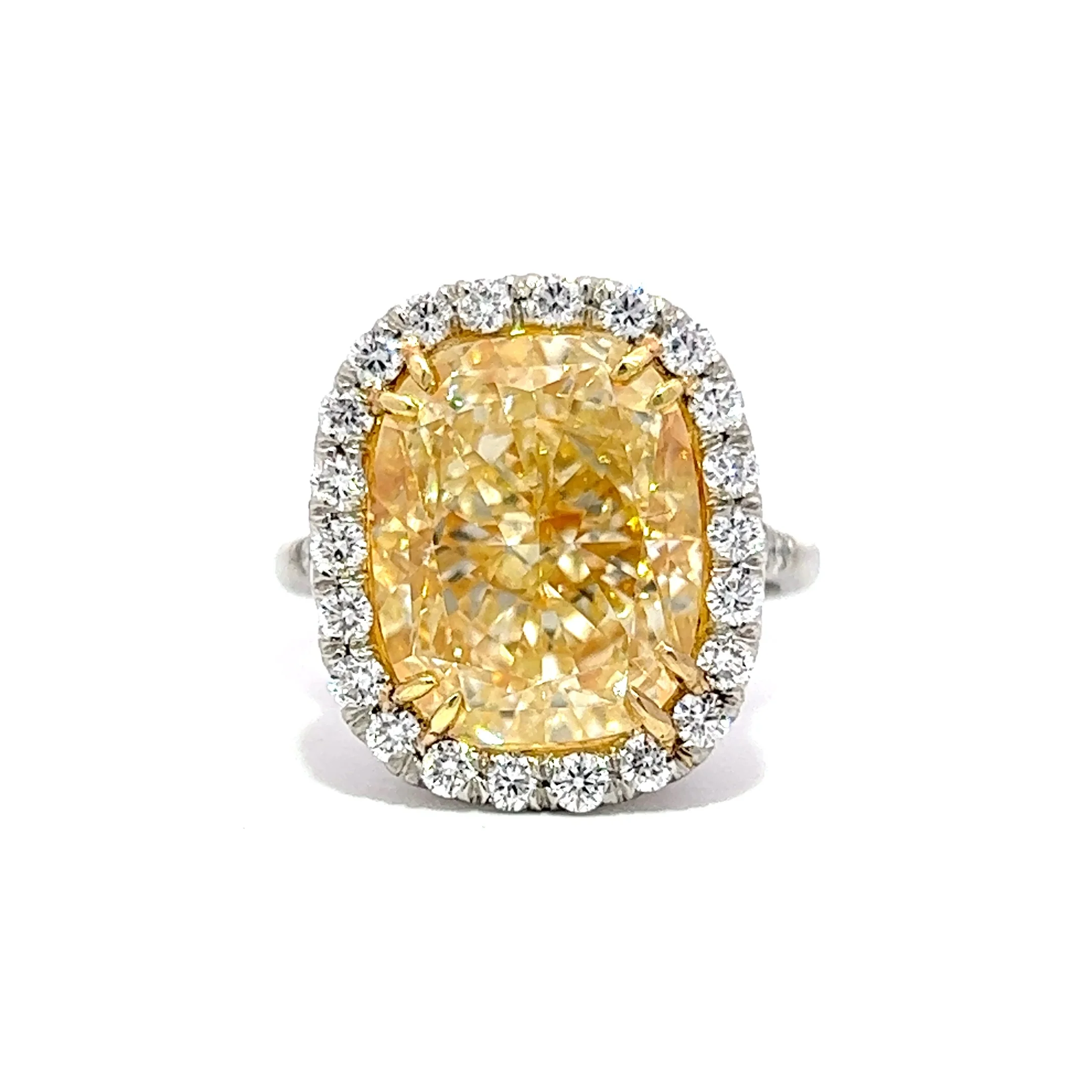 11.79 Fancy Yellow Diamond Engagement Ring in Platinum