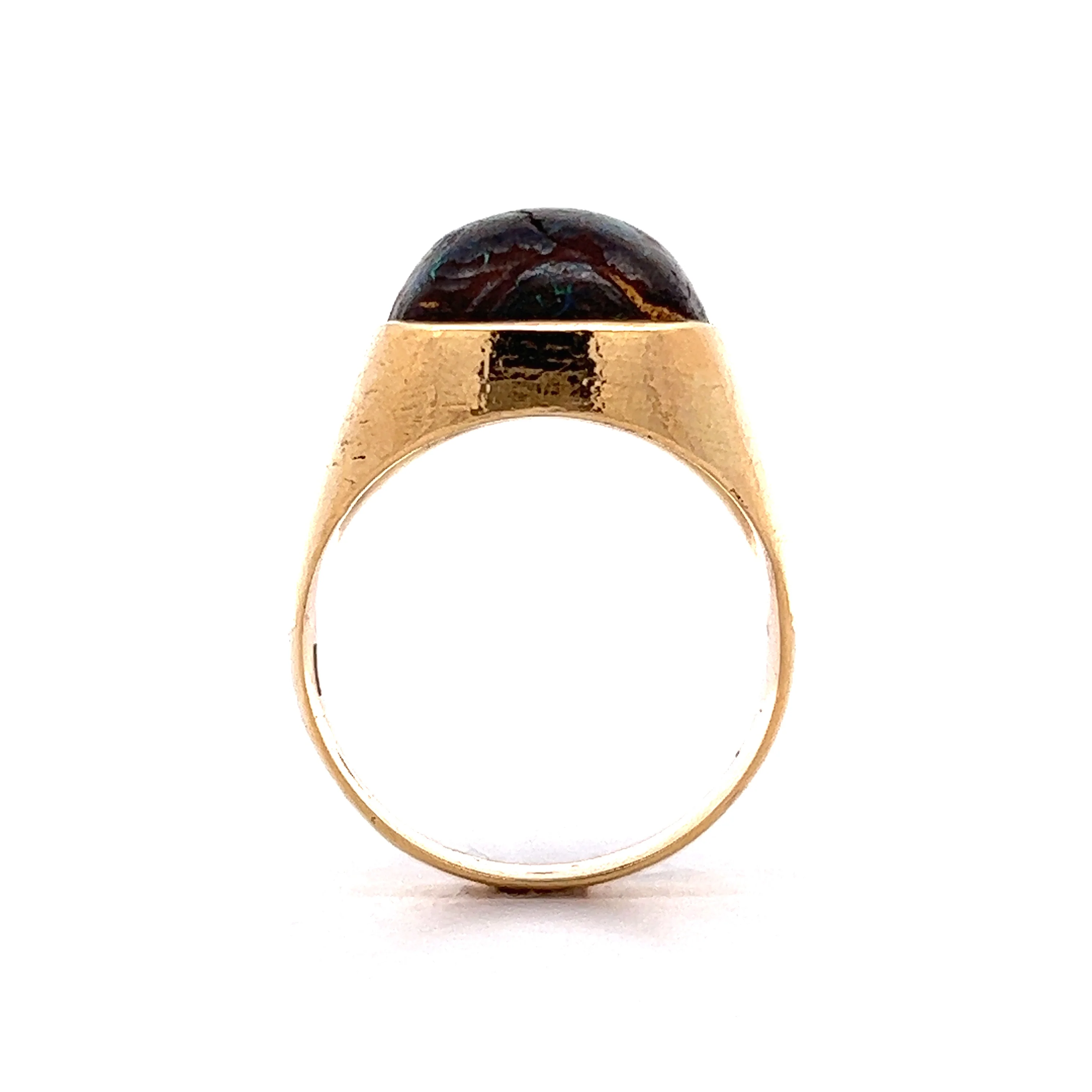 Vintage Men's Boulder Opal Ring in 18k Yellow Gold - Image 4