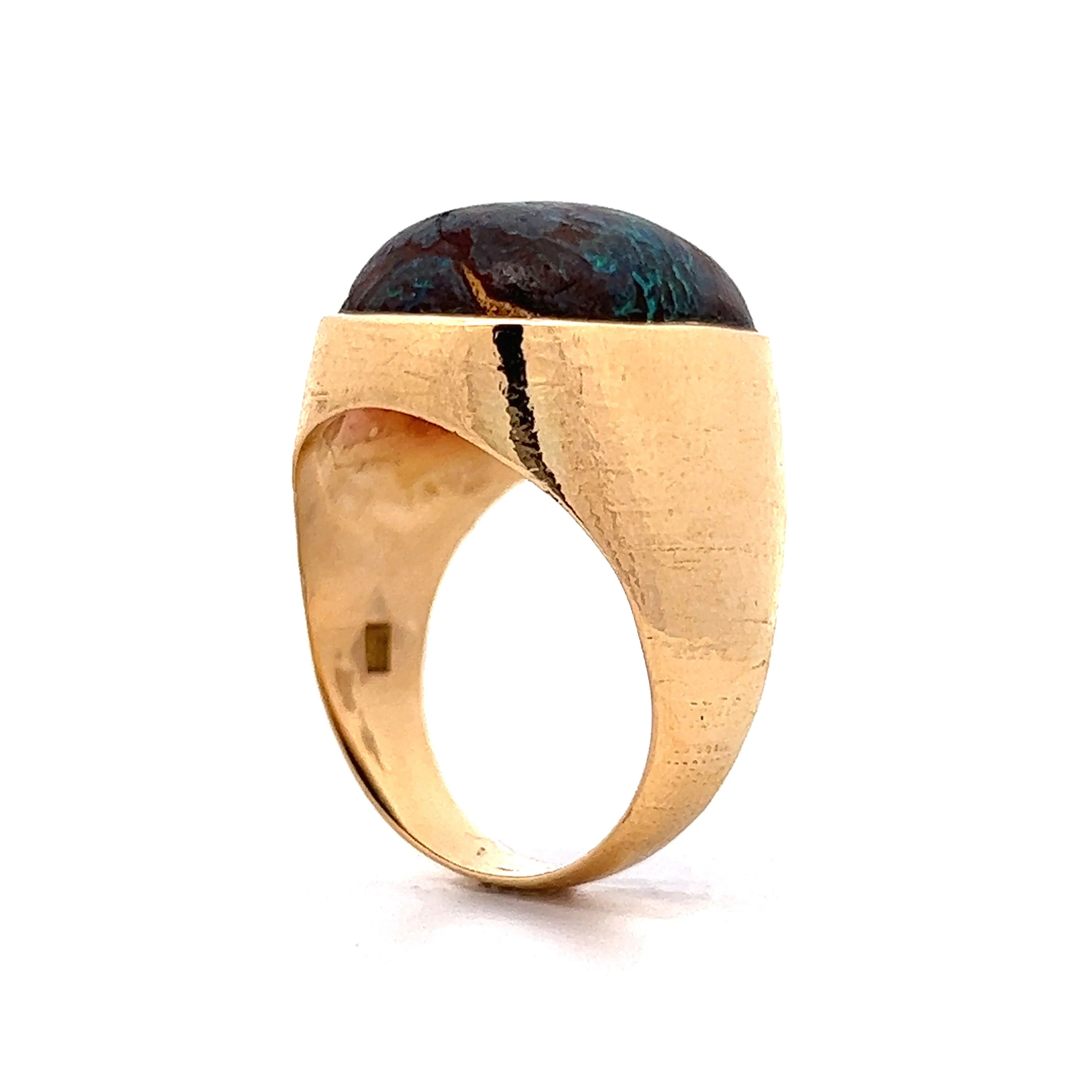 Vintage Men's Boulder Opal Ring in 18k Yellow Gold - Image 5
