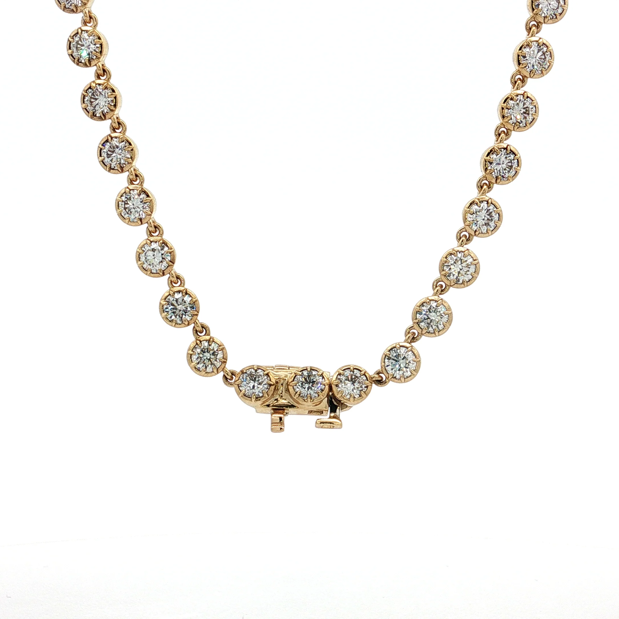 11.92 Diamond Statement Necklace in 18k Yellow Gold - Image 4