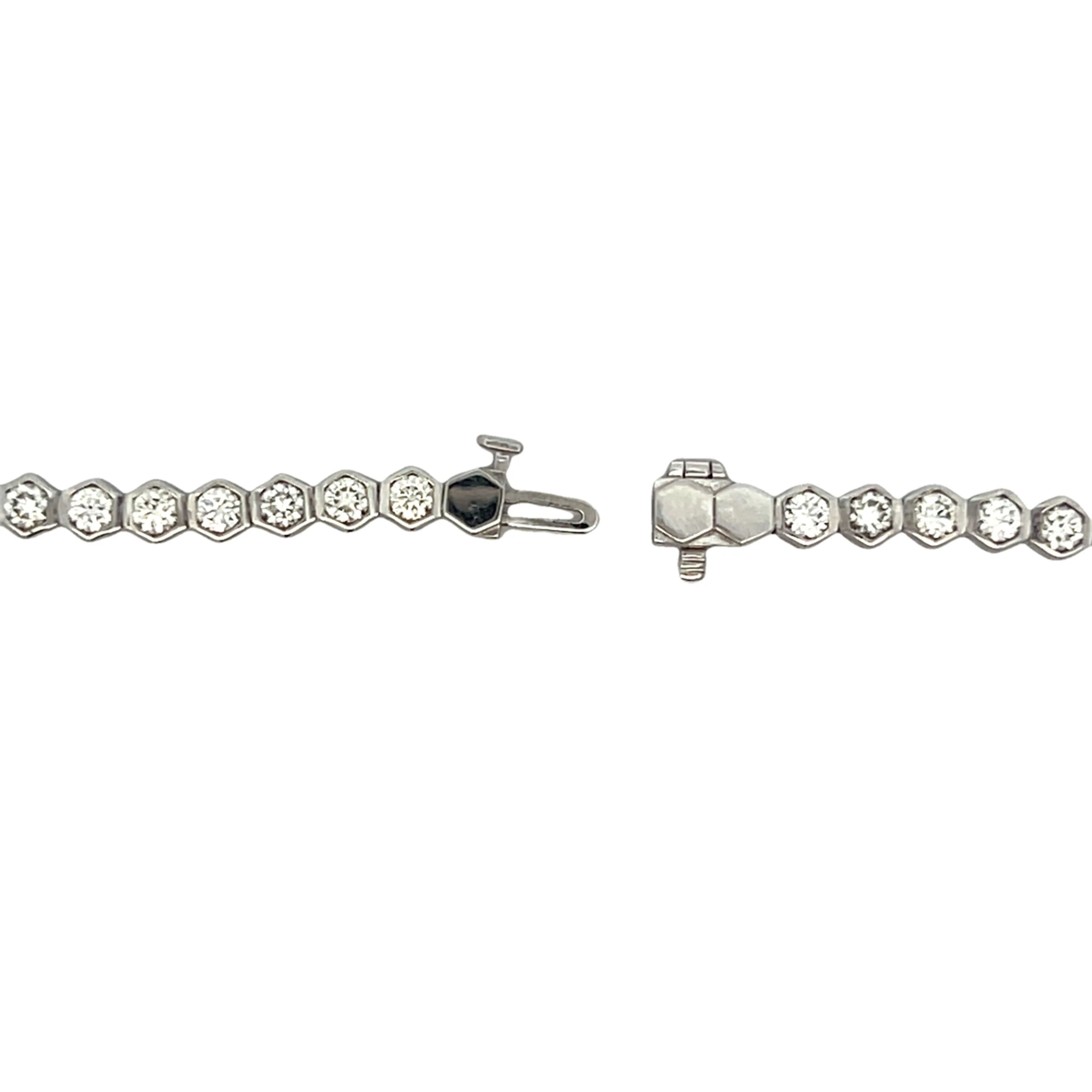 11 Carat Diamond Tennis Necklace in 14k White Gold - Image 5