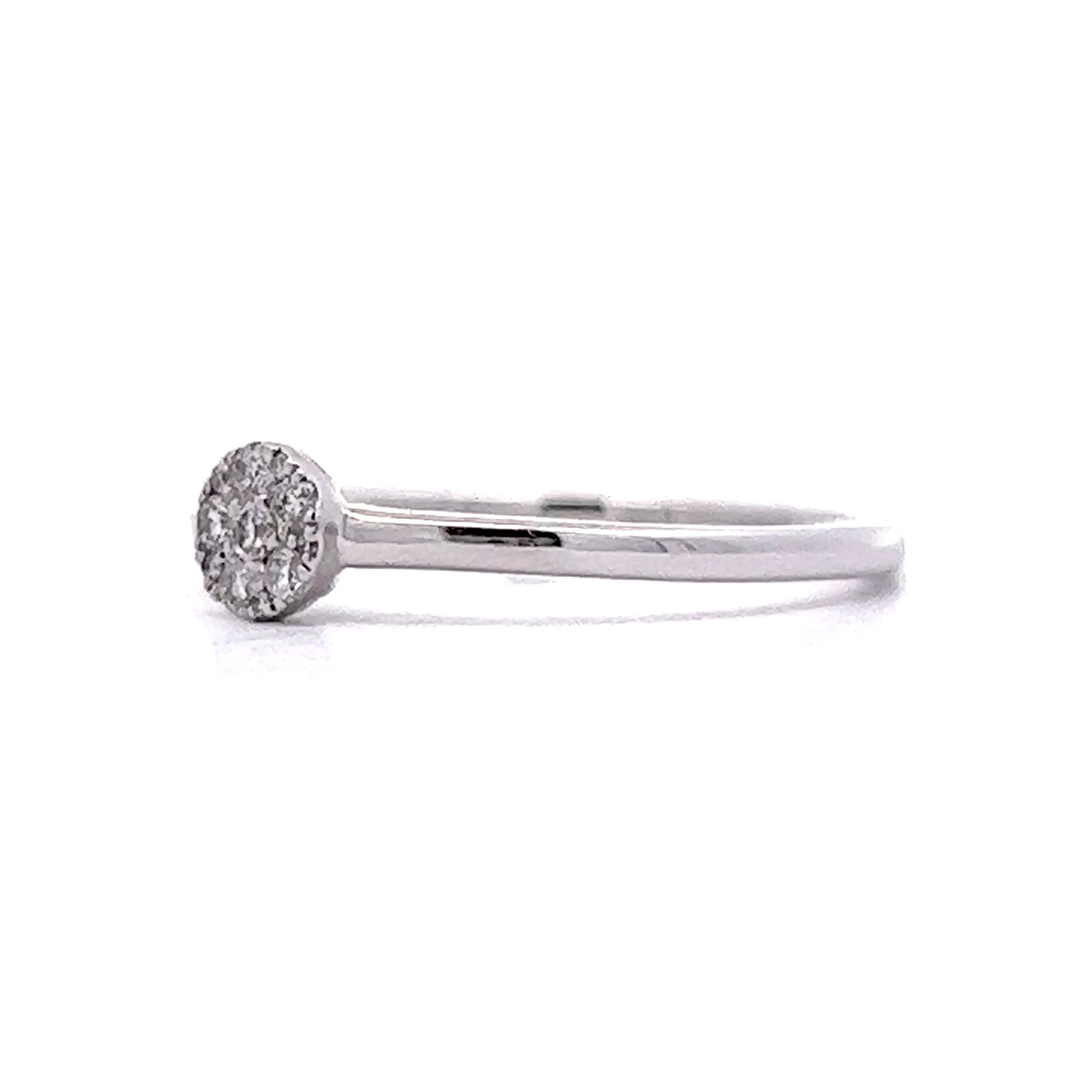 .11 Diamond Pave Stacking Ring in 14k White Gold - Image 2