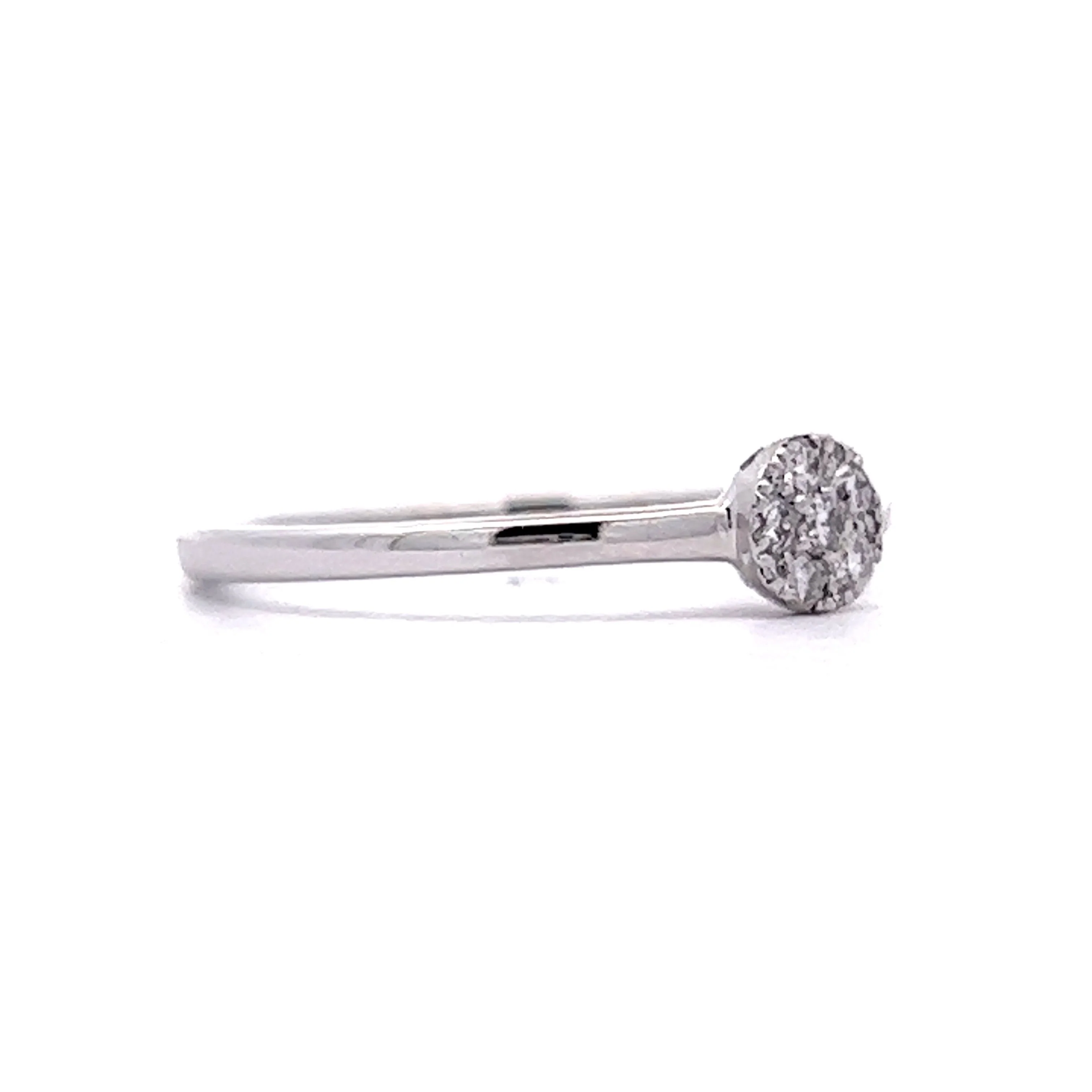 .11 Diamond Pave Stacking Ring in 14k White Gold - Image 3