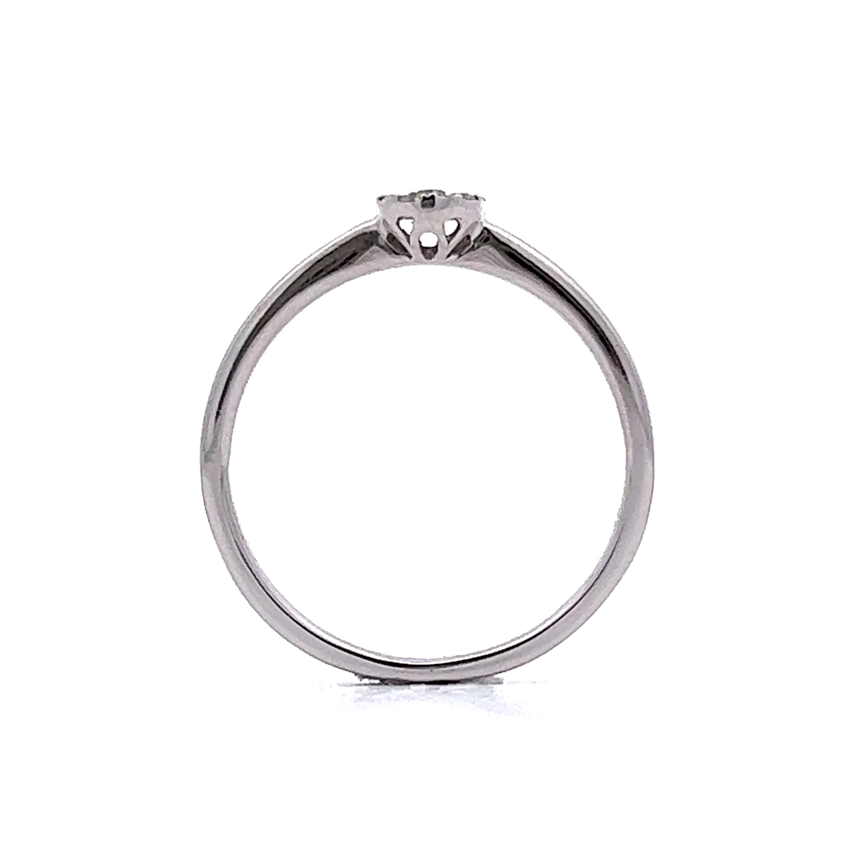.11 Diamond Pave Stacking Ring in 14k White Gold - Image 4