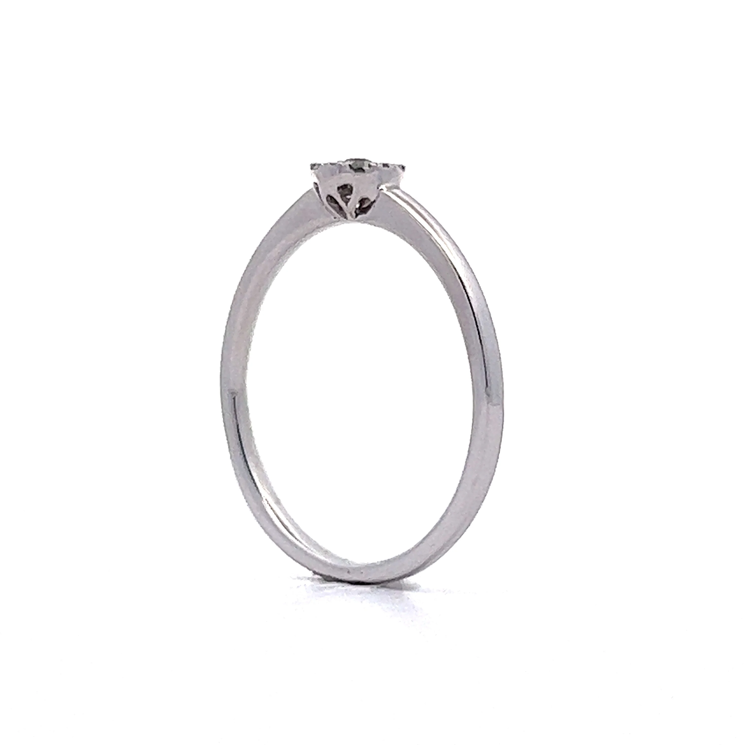 .11 Diamond Pave Stacking Ring in 14k White Gold - Image 5