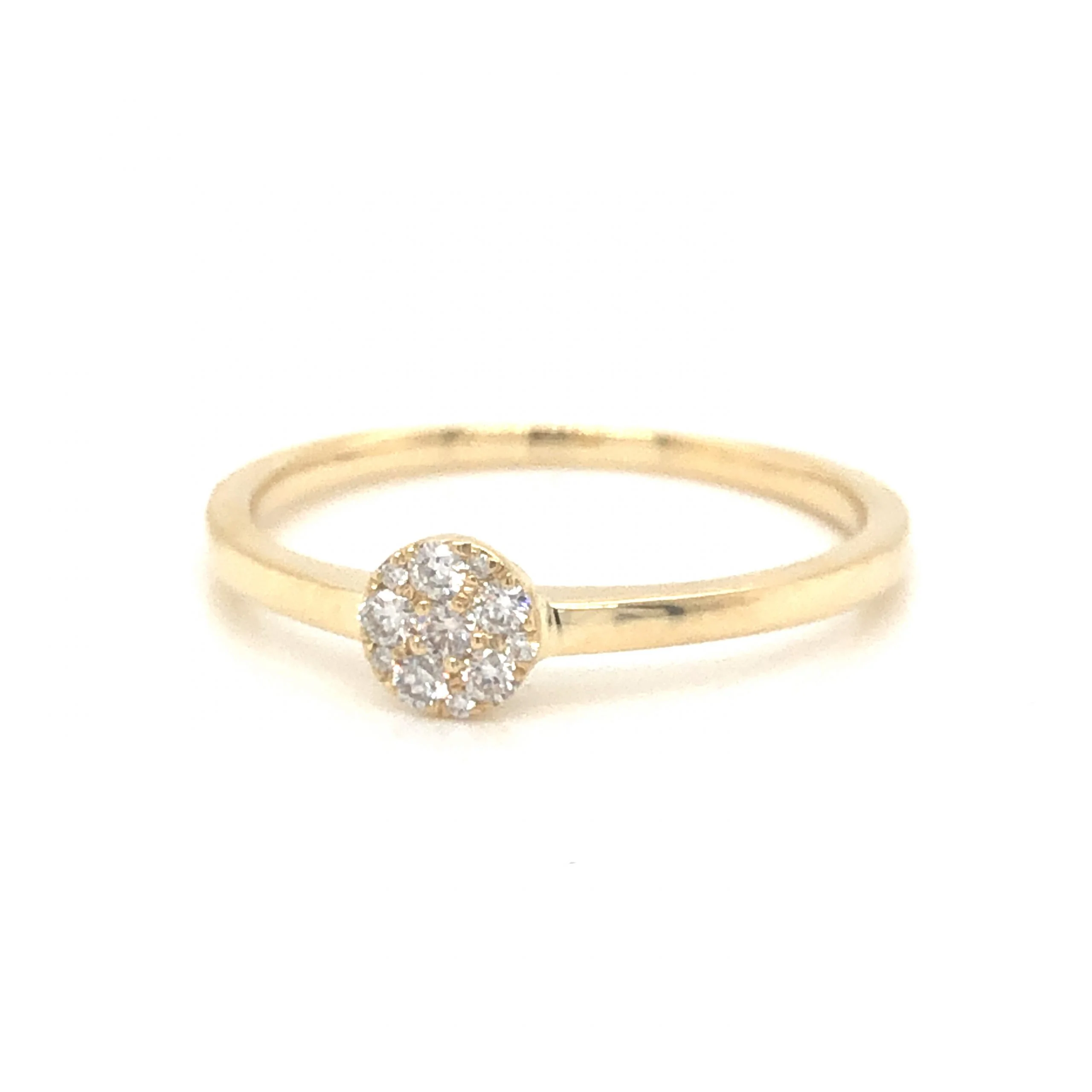 .11 Pave Diamond Cluster Ring in 14k Yellow Gold - Image 2
