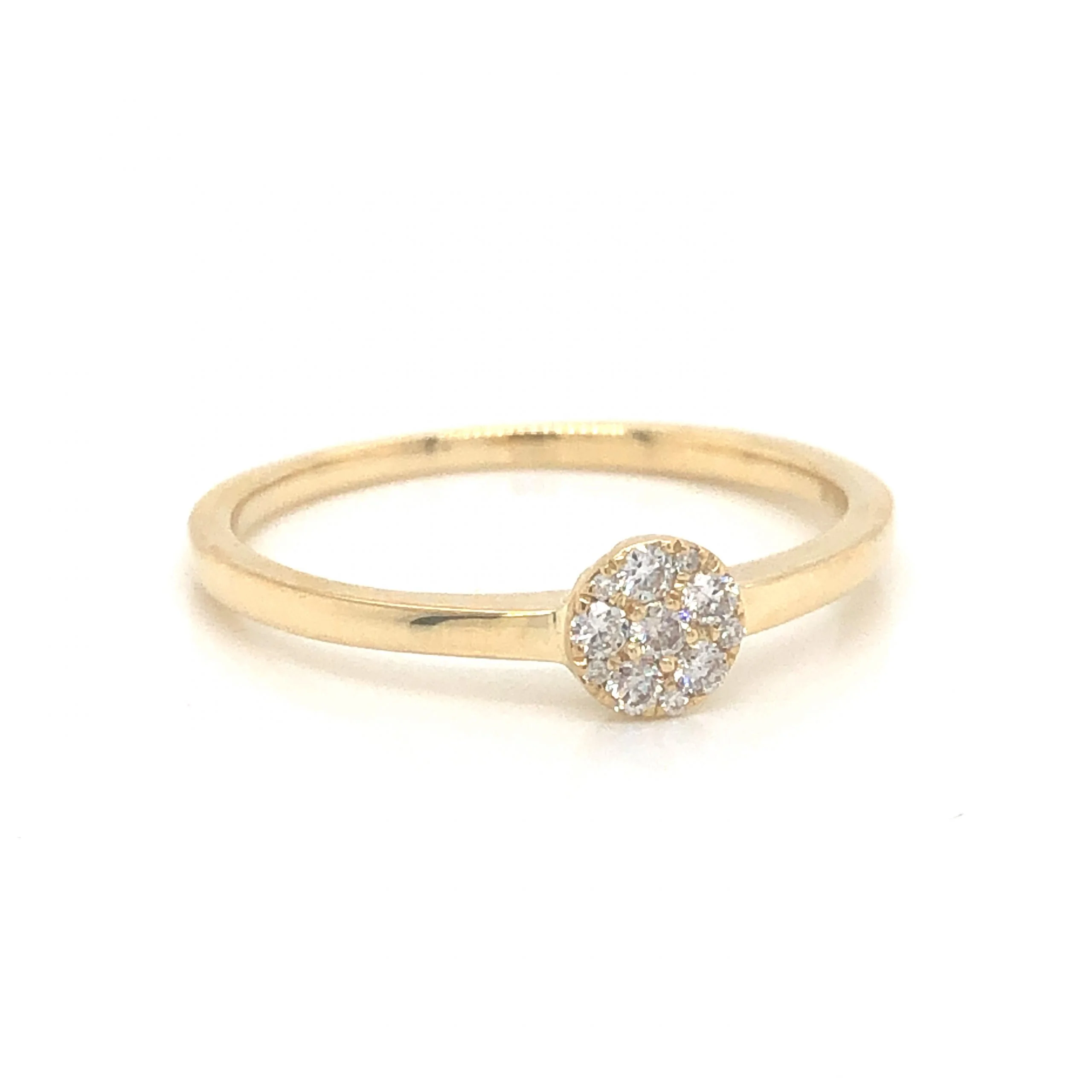 .11 Pave Diamond Cluster Ring in 14k Yellow Gold - Image 3