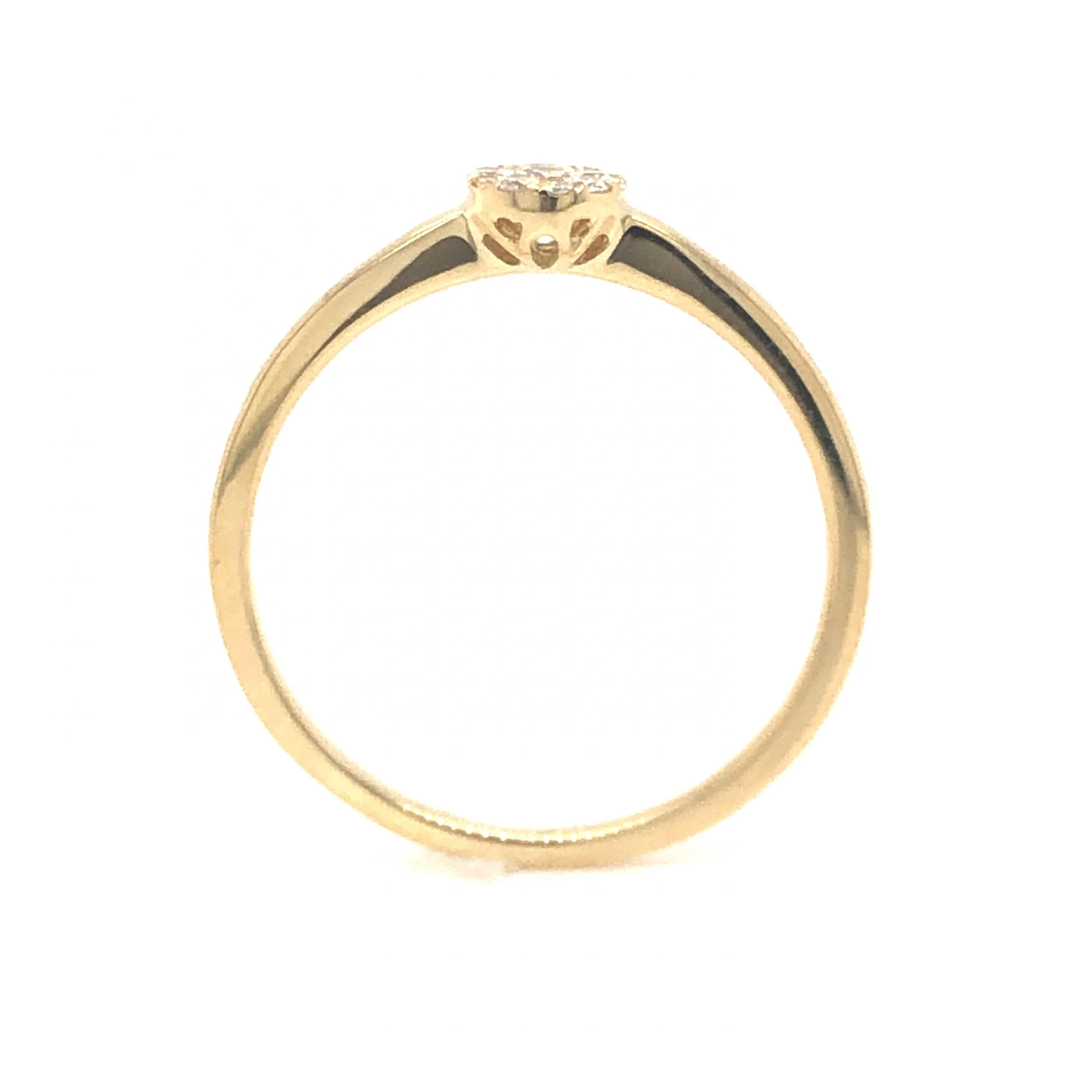 .11 Pave Diamond Cluster Ring in 14k Yellow Gold - Image 4