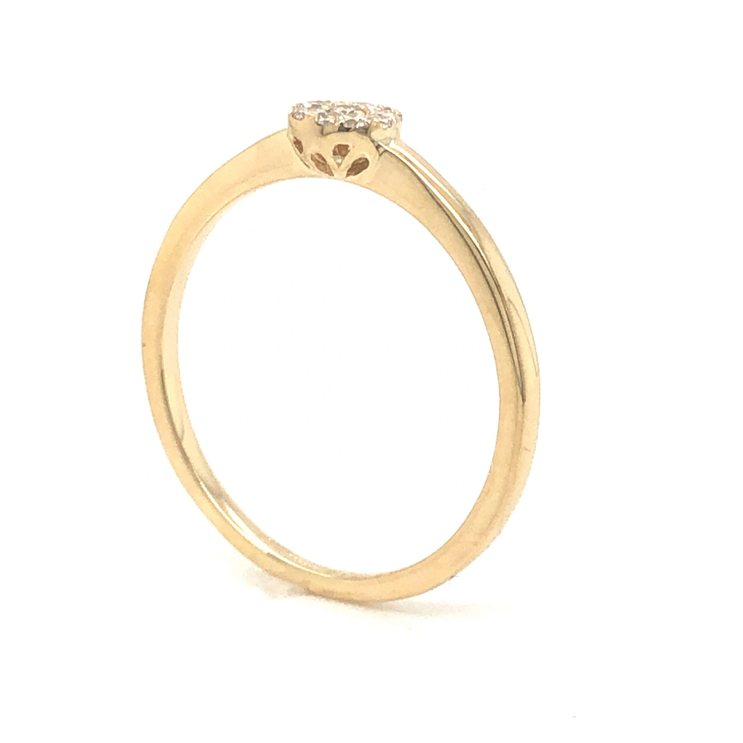 .11 Pave Diamond Cluster Ring in 14k Yellow Gold - Image 5