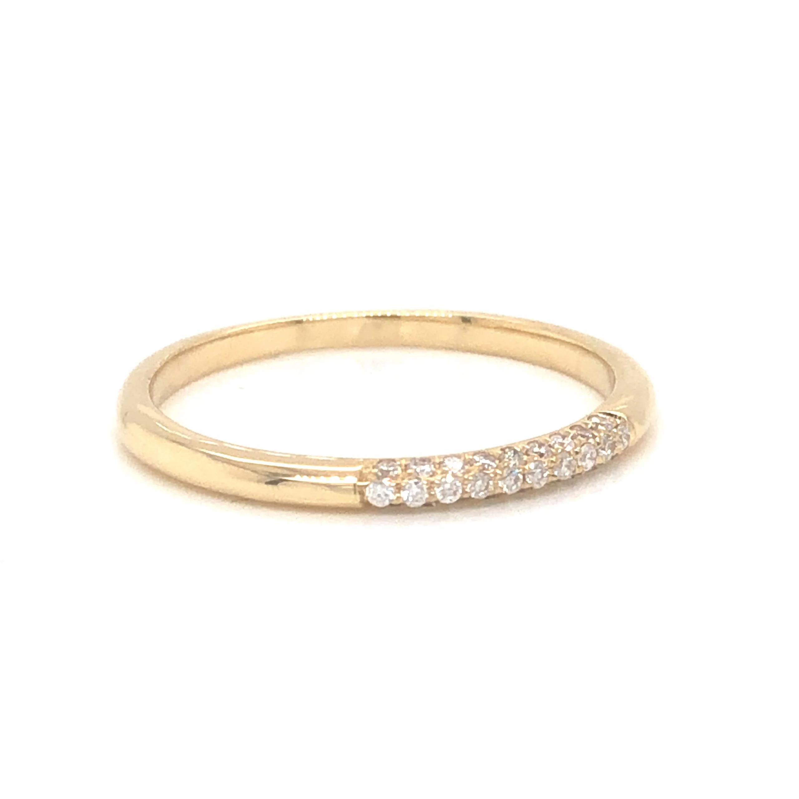 .11 Pave Diamond Stacking Band in 14k Yellow Gold - Image 3