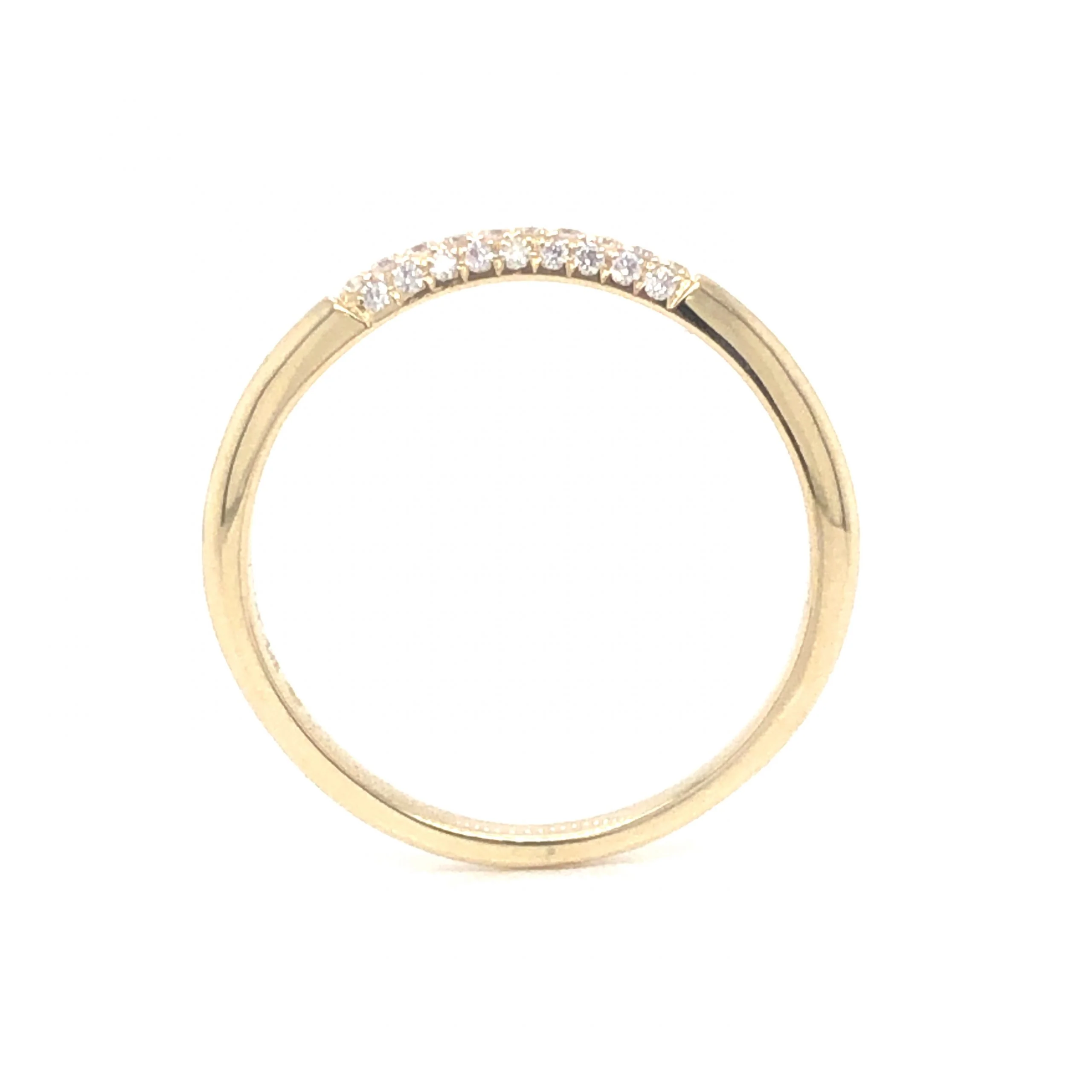 .11 Pave Diamond Stacking Band in 14k Yellow Gold - Image 4