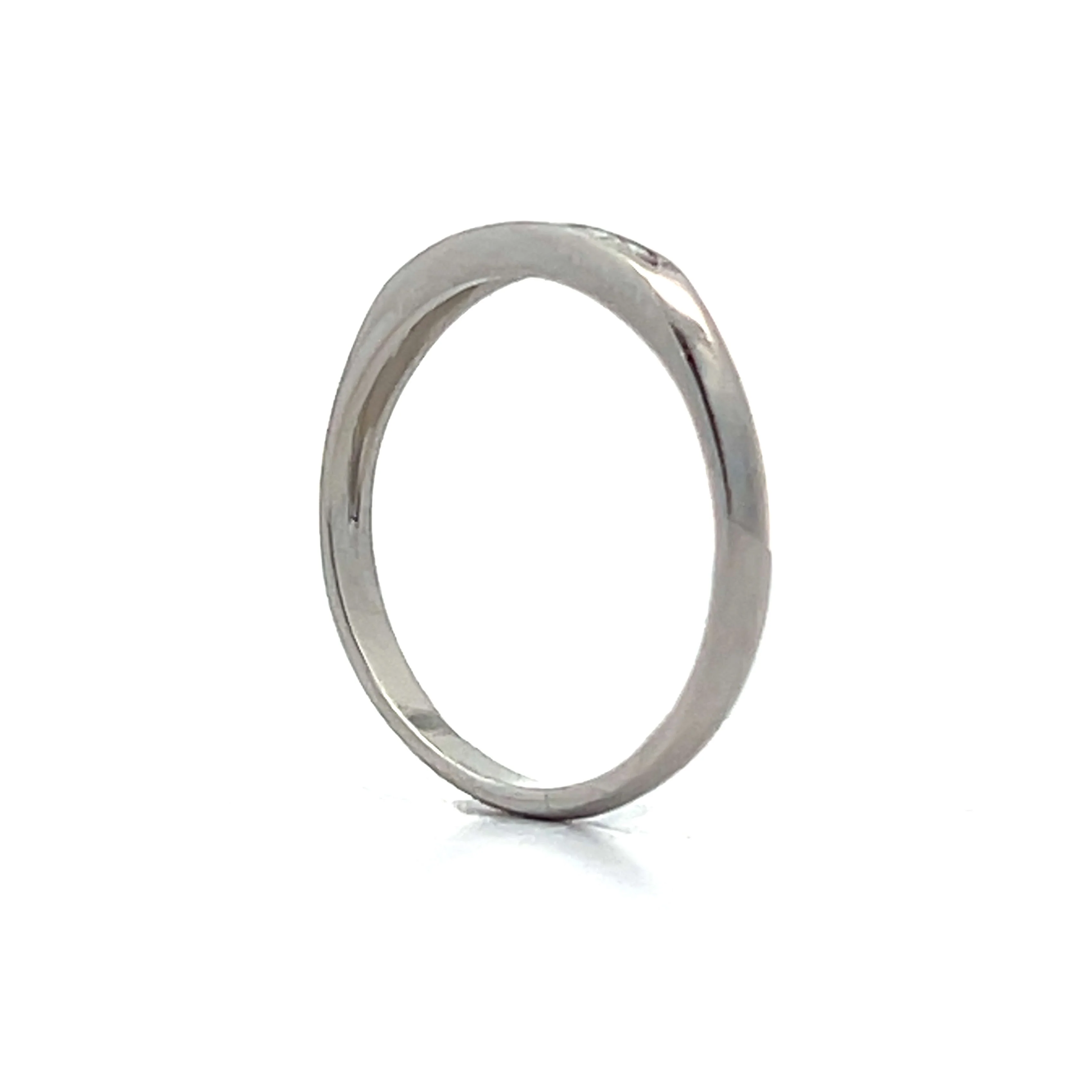 .11 Vintage 1950s Diamond Wedding Band in Platinum - Image 5